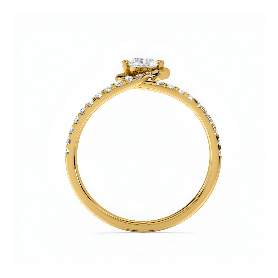 Poised Pear Diamond Ring