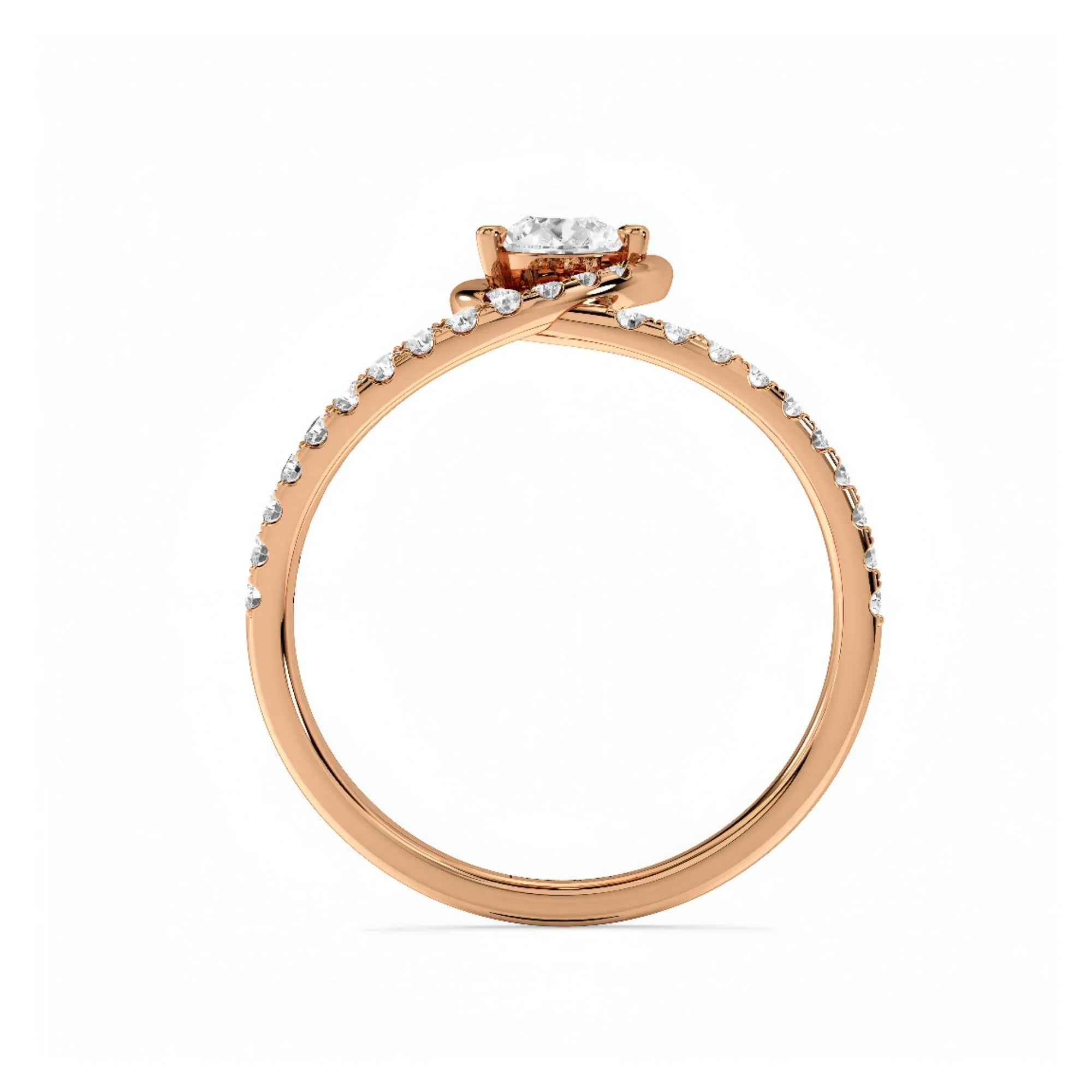 Poised Pear Diamond Ring