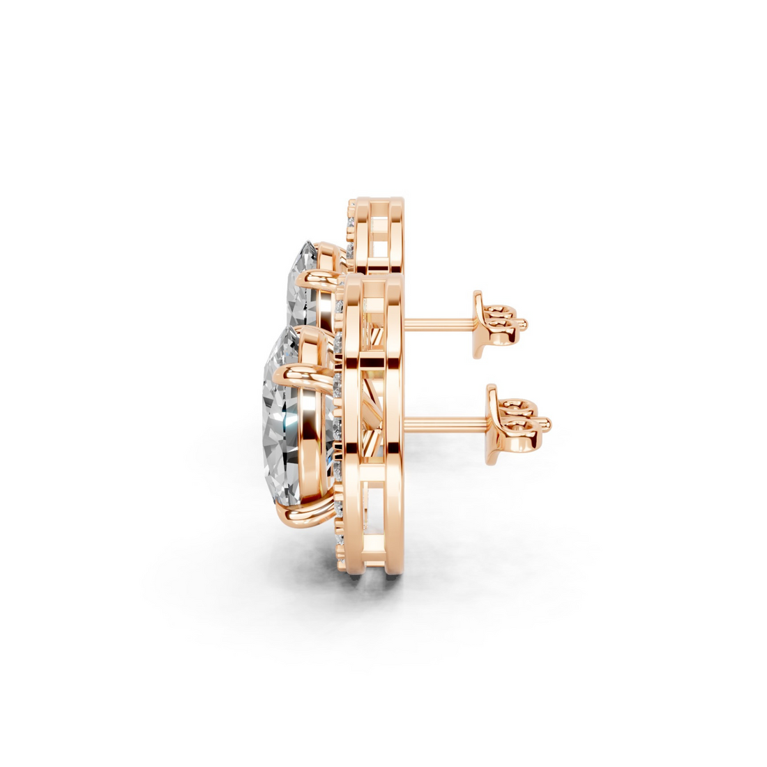 Aurelie Cosmic Halo Diamond Studs