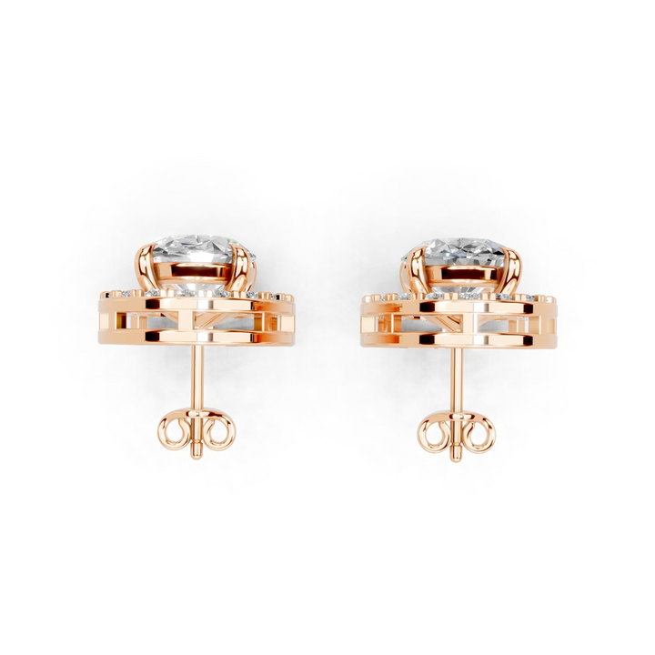 Aurelie Cosmic Halo Diamond Studs