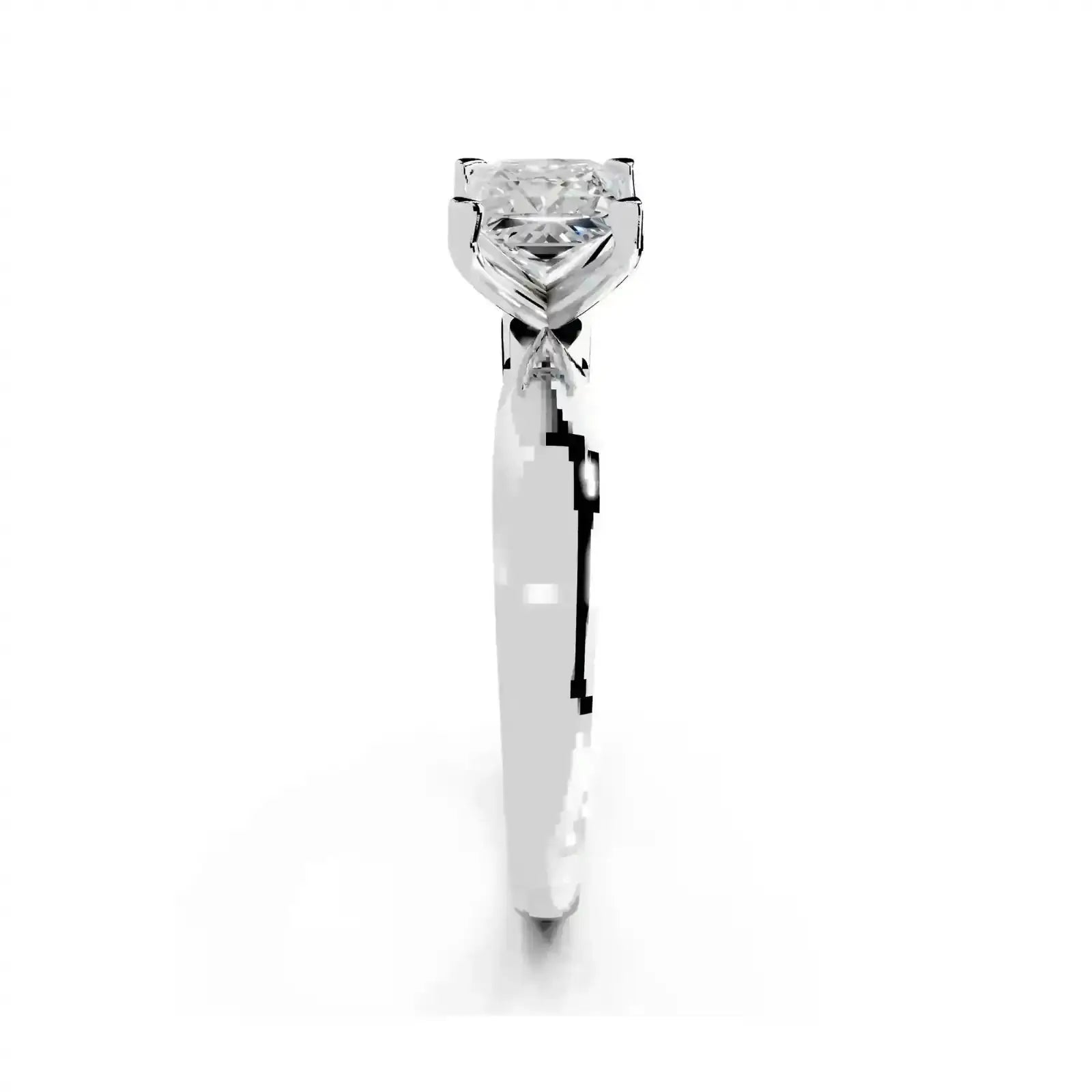 50 Cent Princess Cut Solitaire Ring