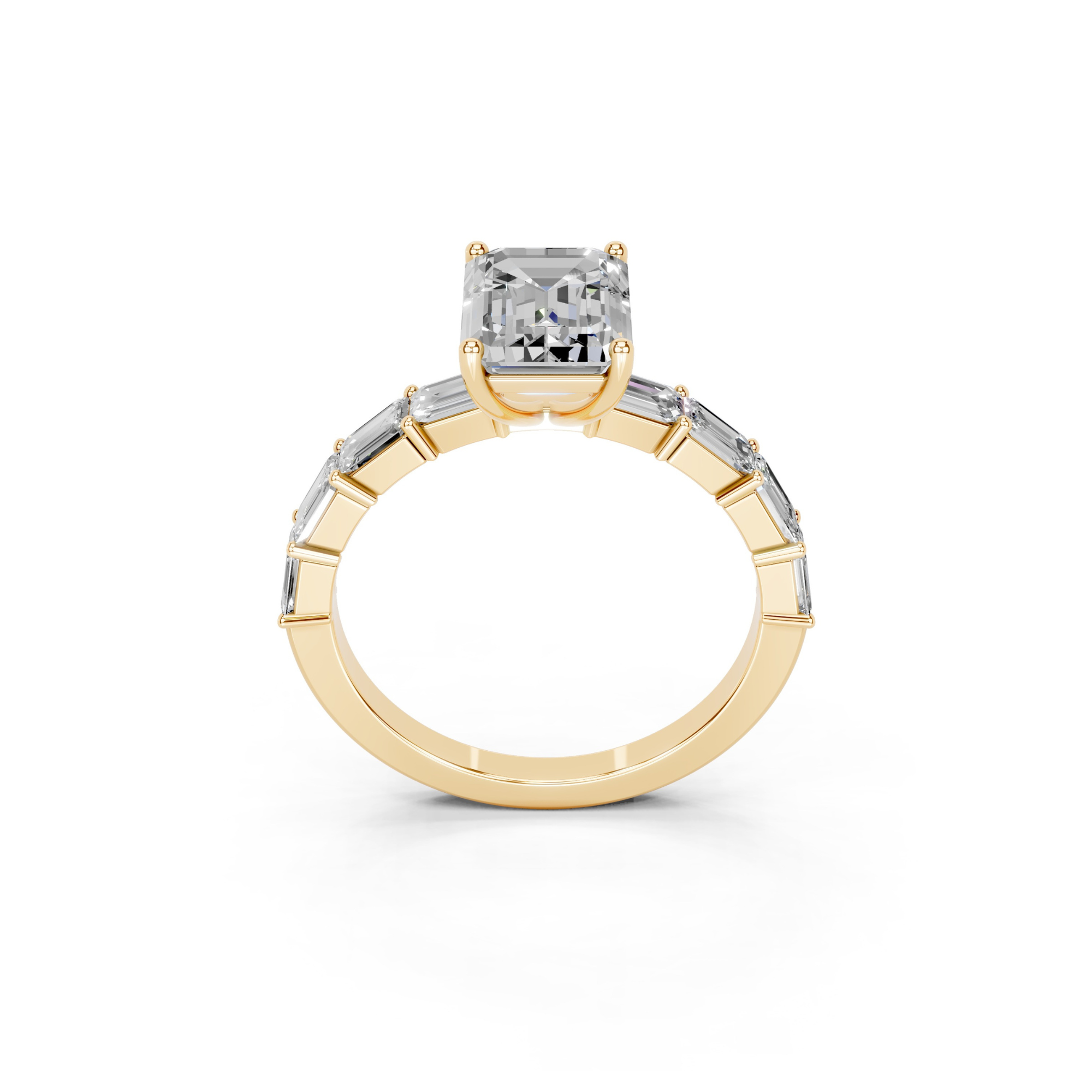 1.8 CT Emerald Cut Engagement Ring