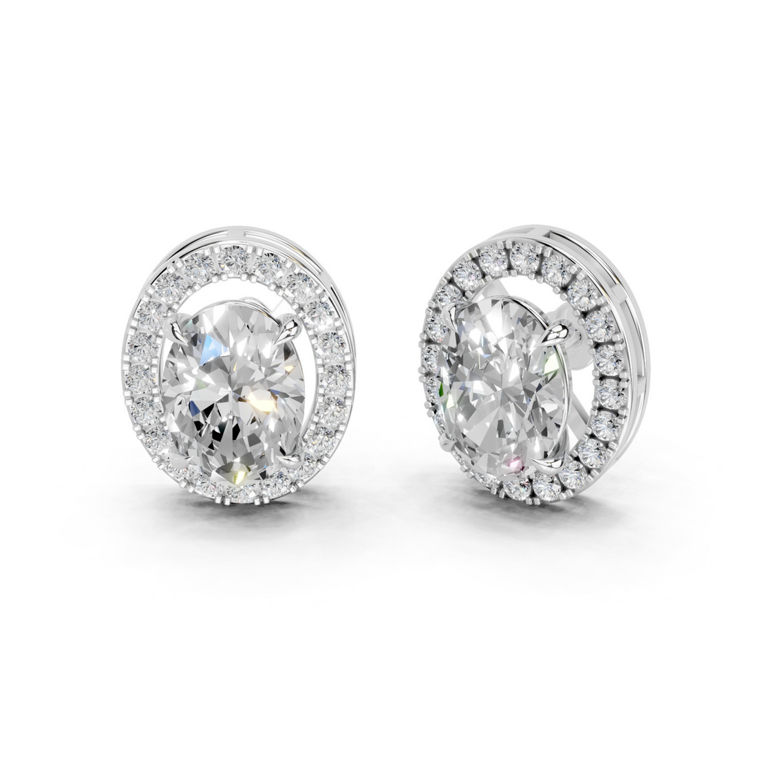 Aurelie Cosmic Halo Diamond Studs