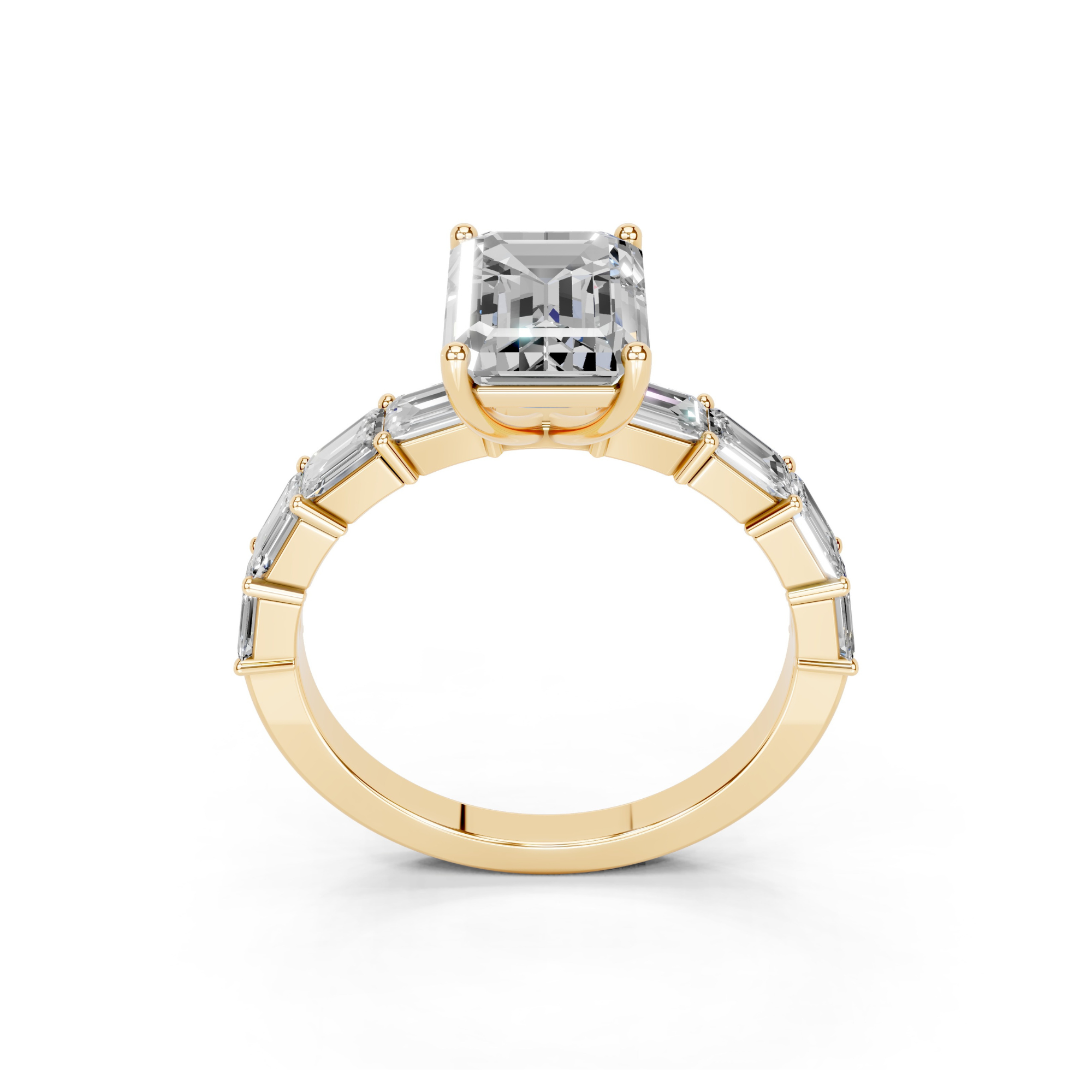 1.8 CT Emerald Cut Engagement Ring