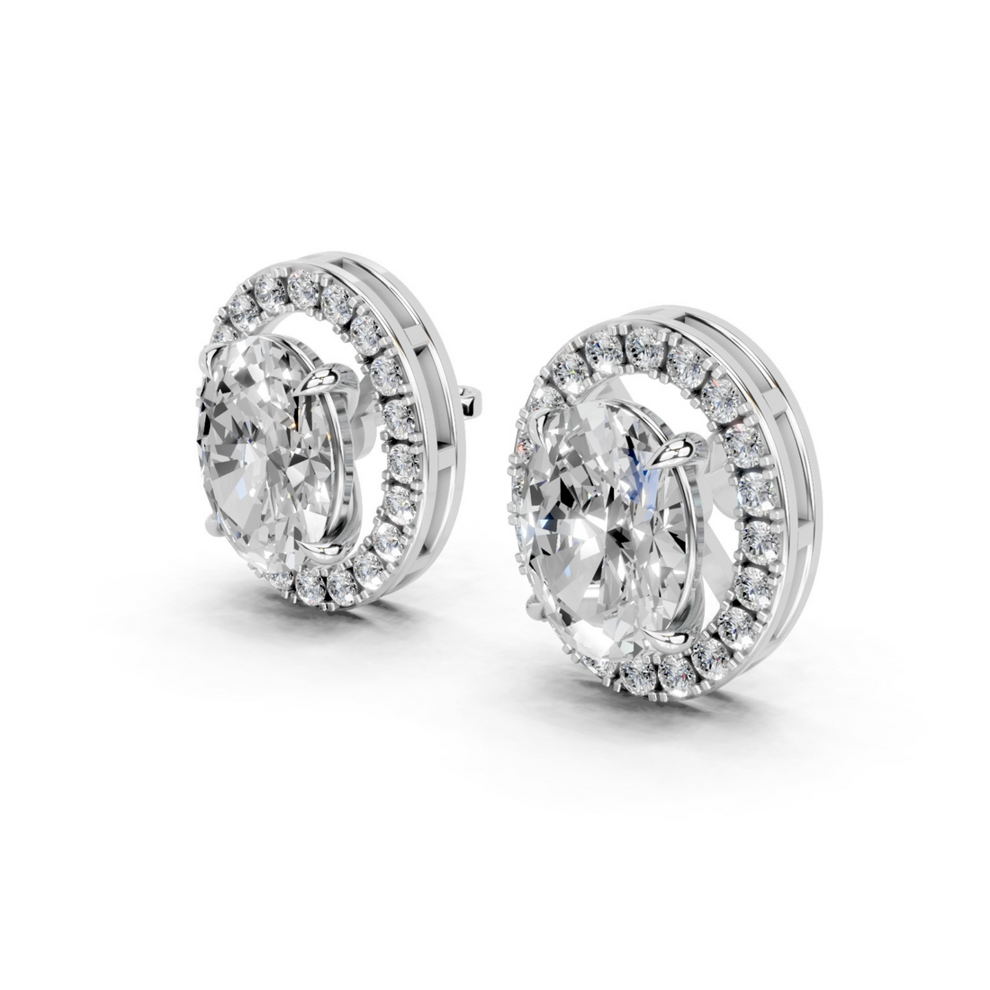 Aurelie Cosmic Halo Diamond Studs