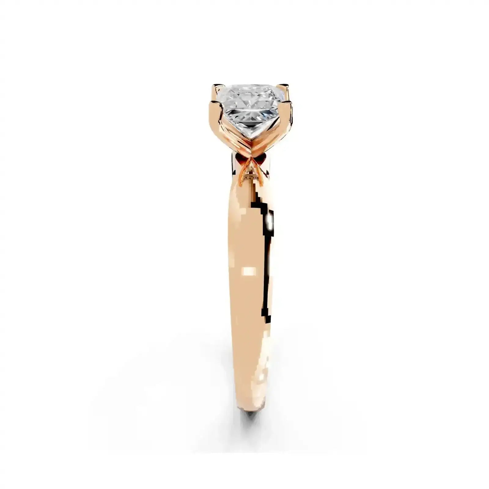 50 Cent Princess Cut Solitaire Ring