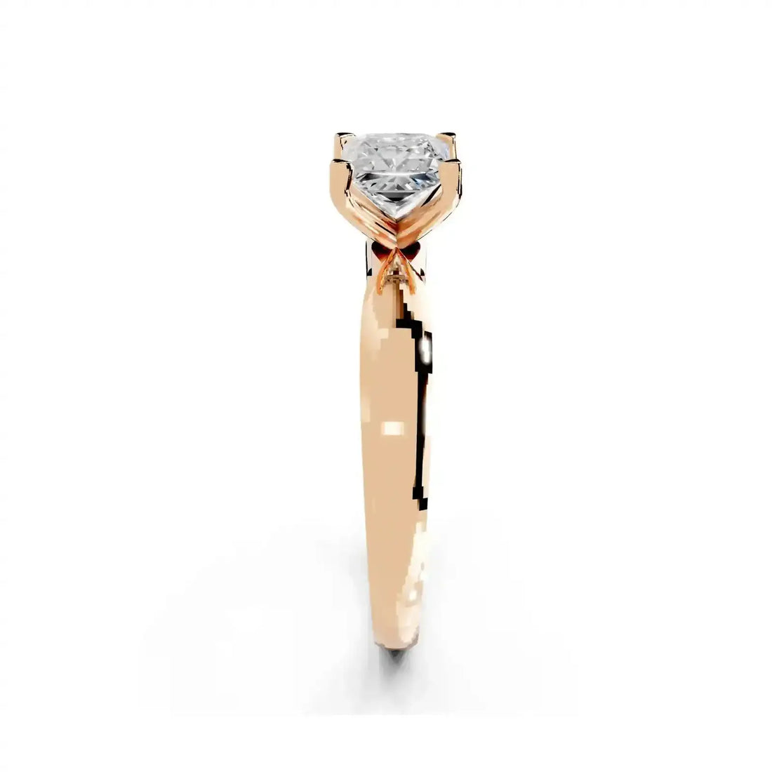 50 Cent Princess Cut Solitaire Ring