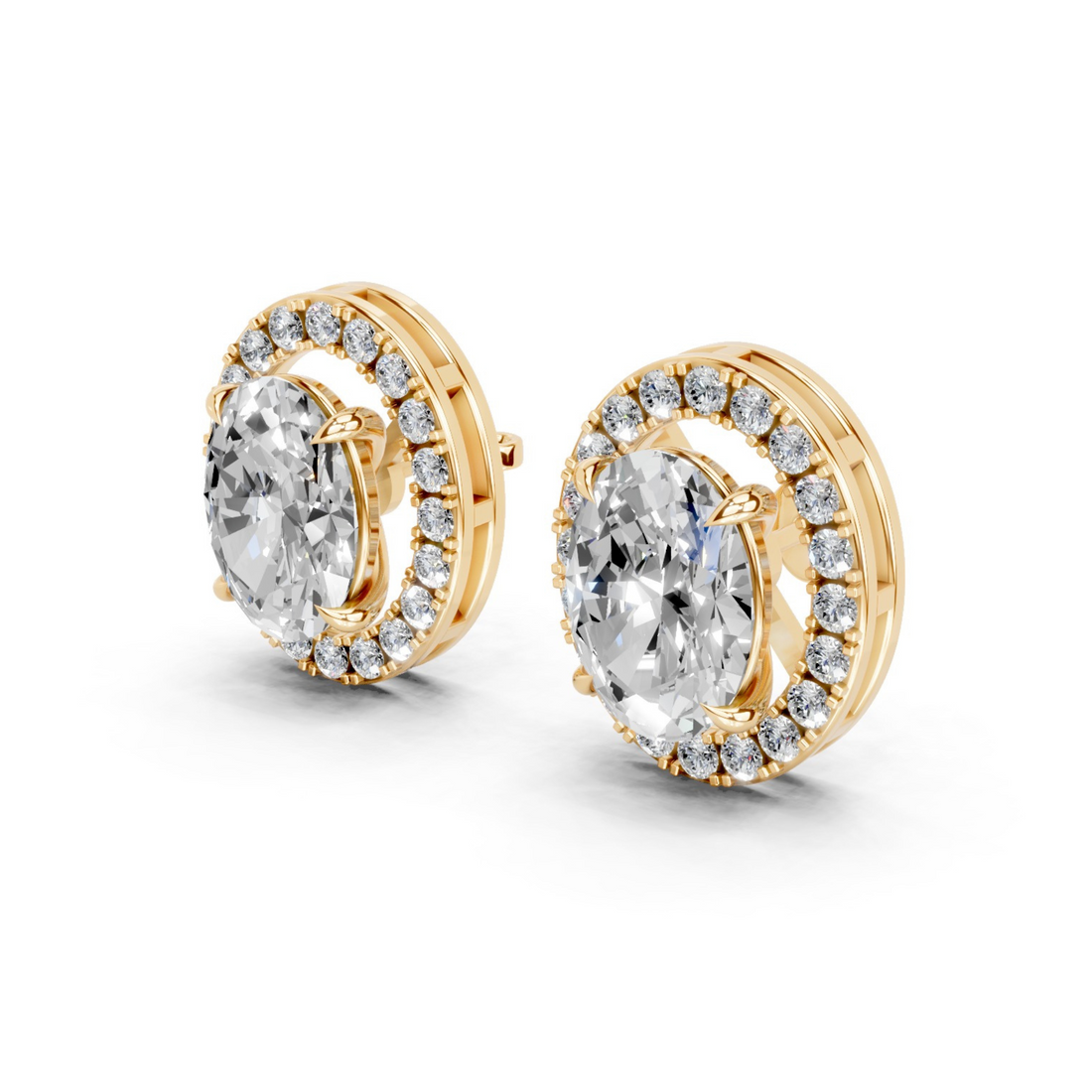 Aurelie Cosmic Halo Diamond Studs