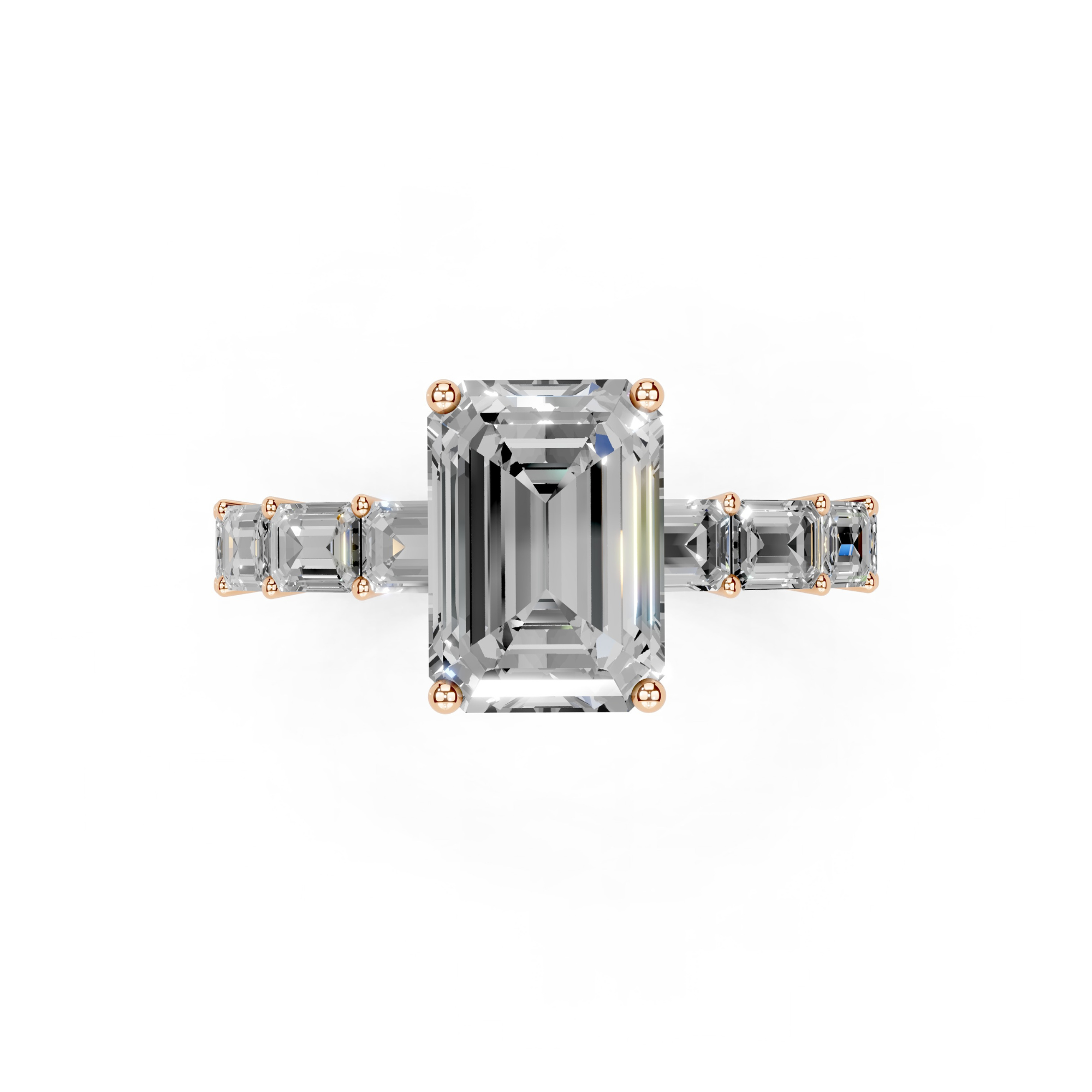 1.8 CT Emerald Cut Engagement Ring
