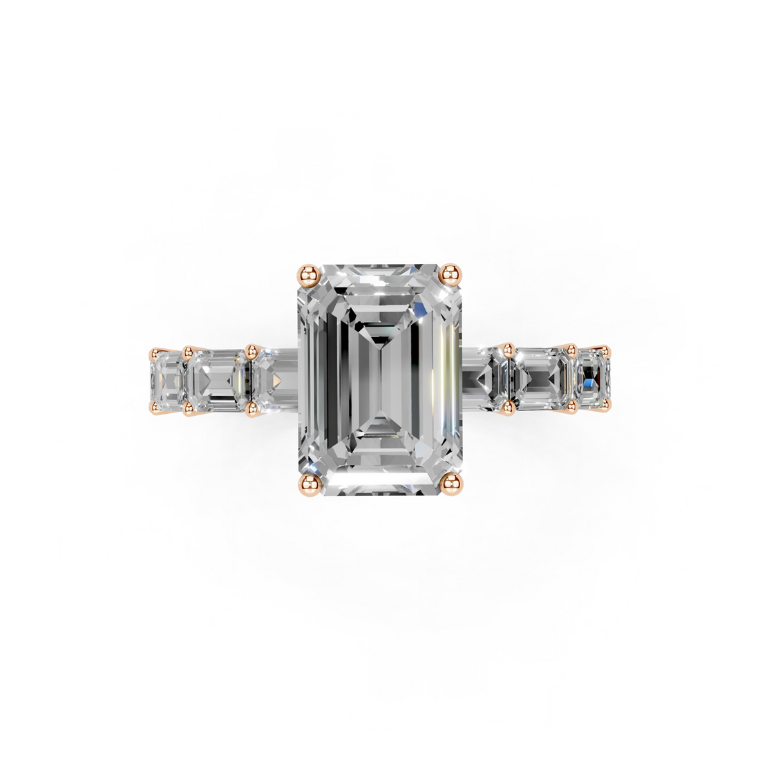 1.8 CT Emerald Cut Engagement Ring