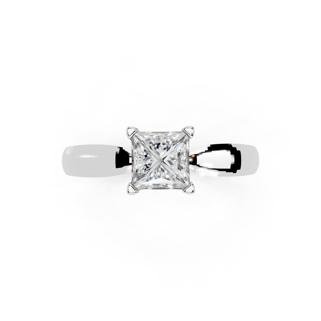 Myra Princess Solitaire Diamond Ring