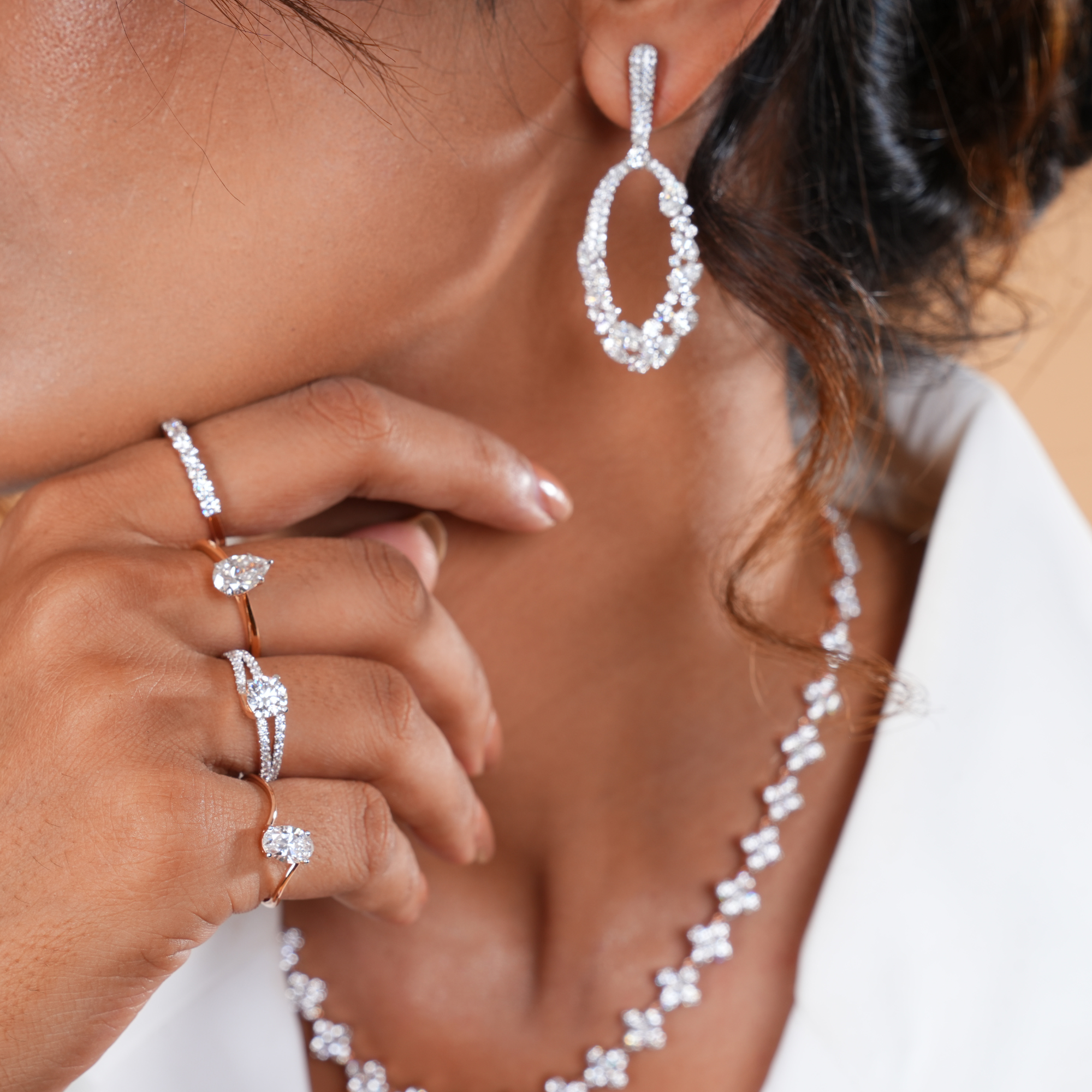 6 CT Nova Fleur Diamond Danglers