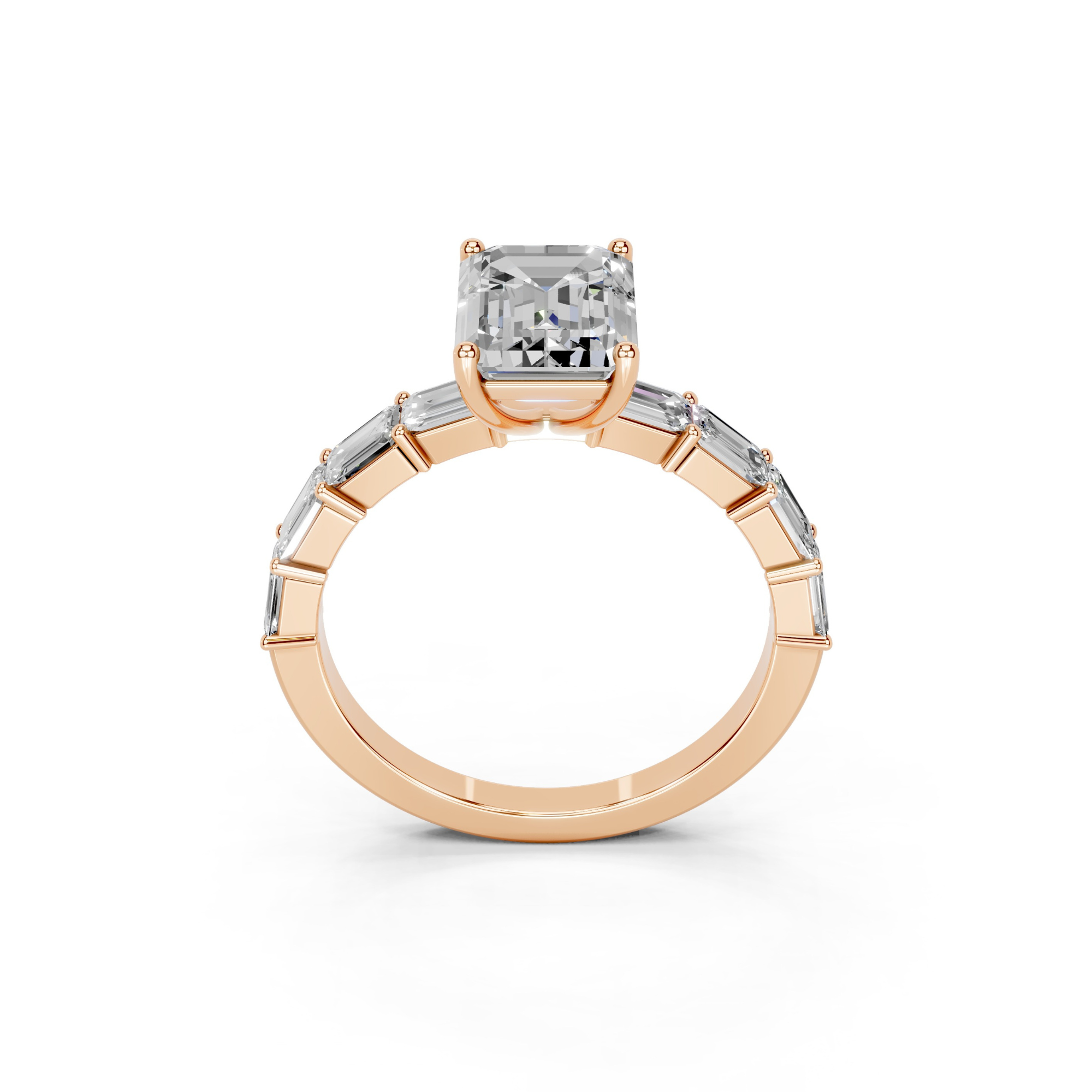 1.8 CT Emerald Cut Engagement Ring