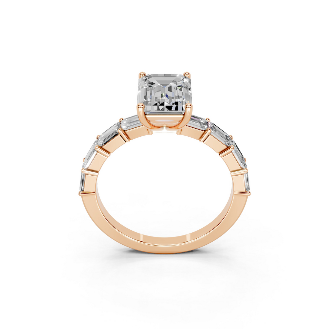 1.8 CT Emerald Cut Engagement Ring