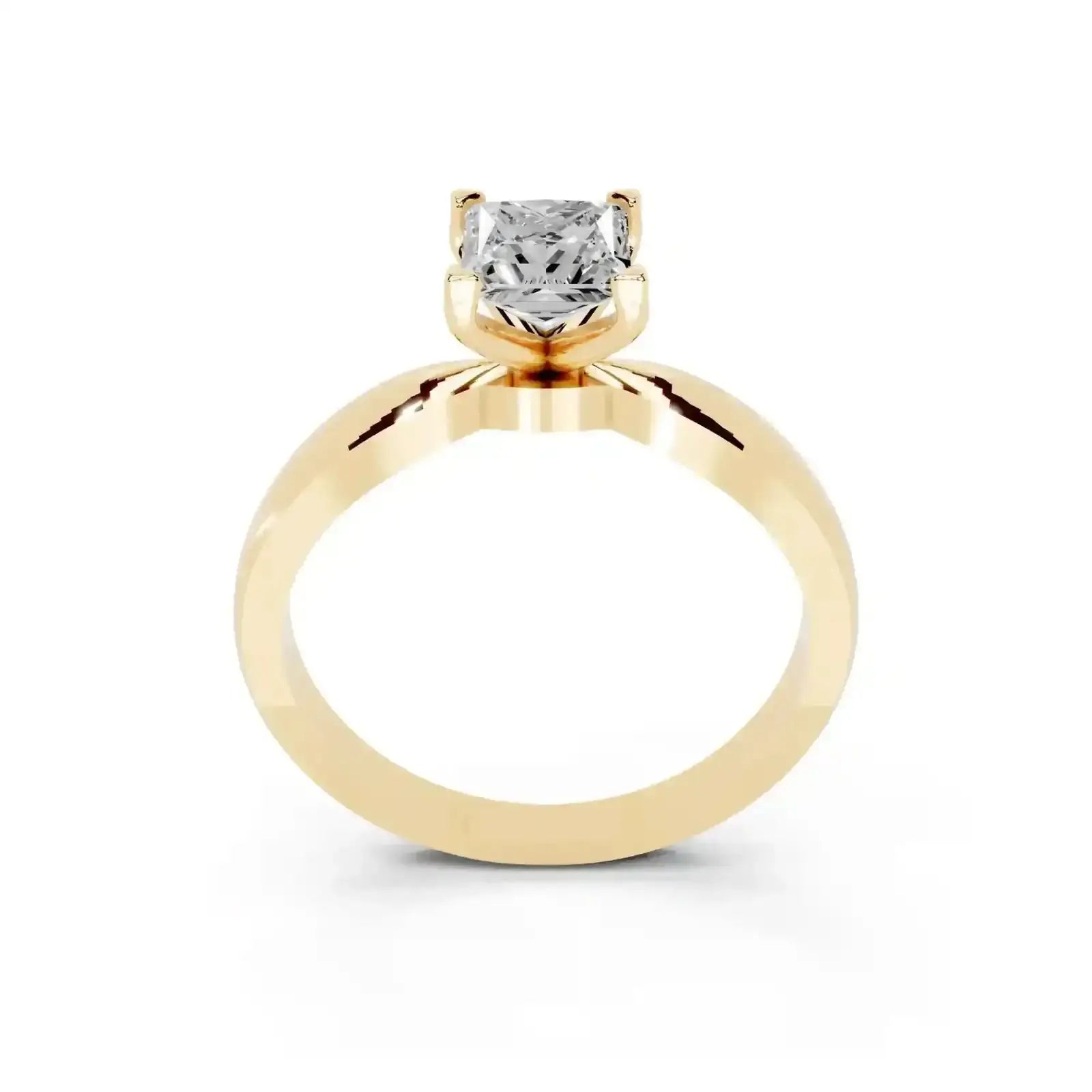 50 Cent Princess Cut Solitaire Ring