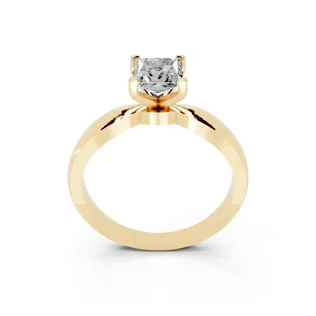 50 Cent Princess Cut Solitaire Ring