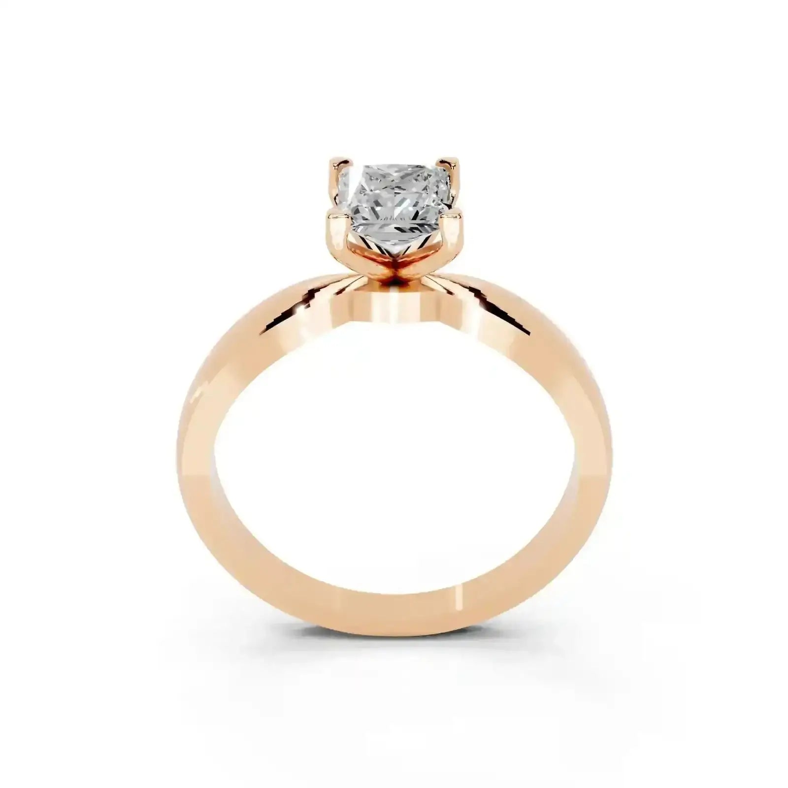 50 Cent Princess Cut Solitaire Ring