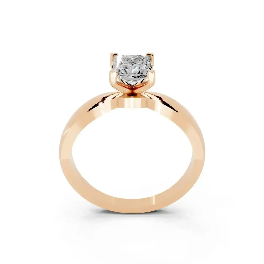 50 Cent Princess Cut Solitaire Ring