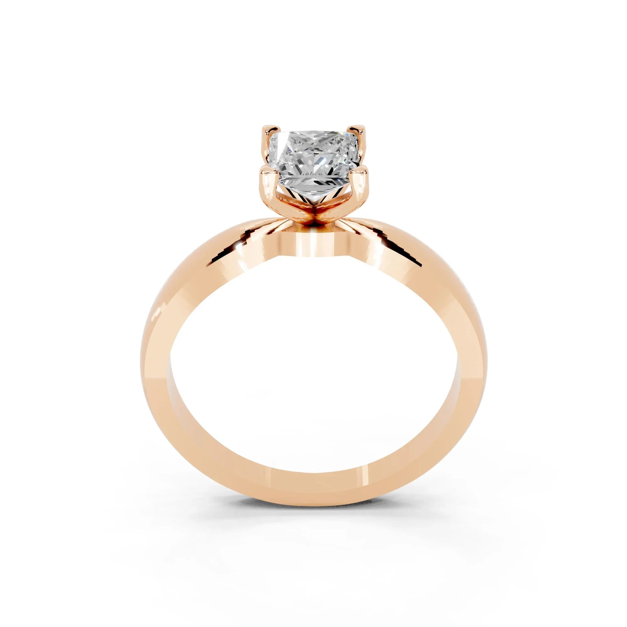 Myra Princess Solitaire Diamond Ring