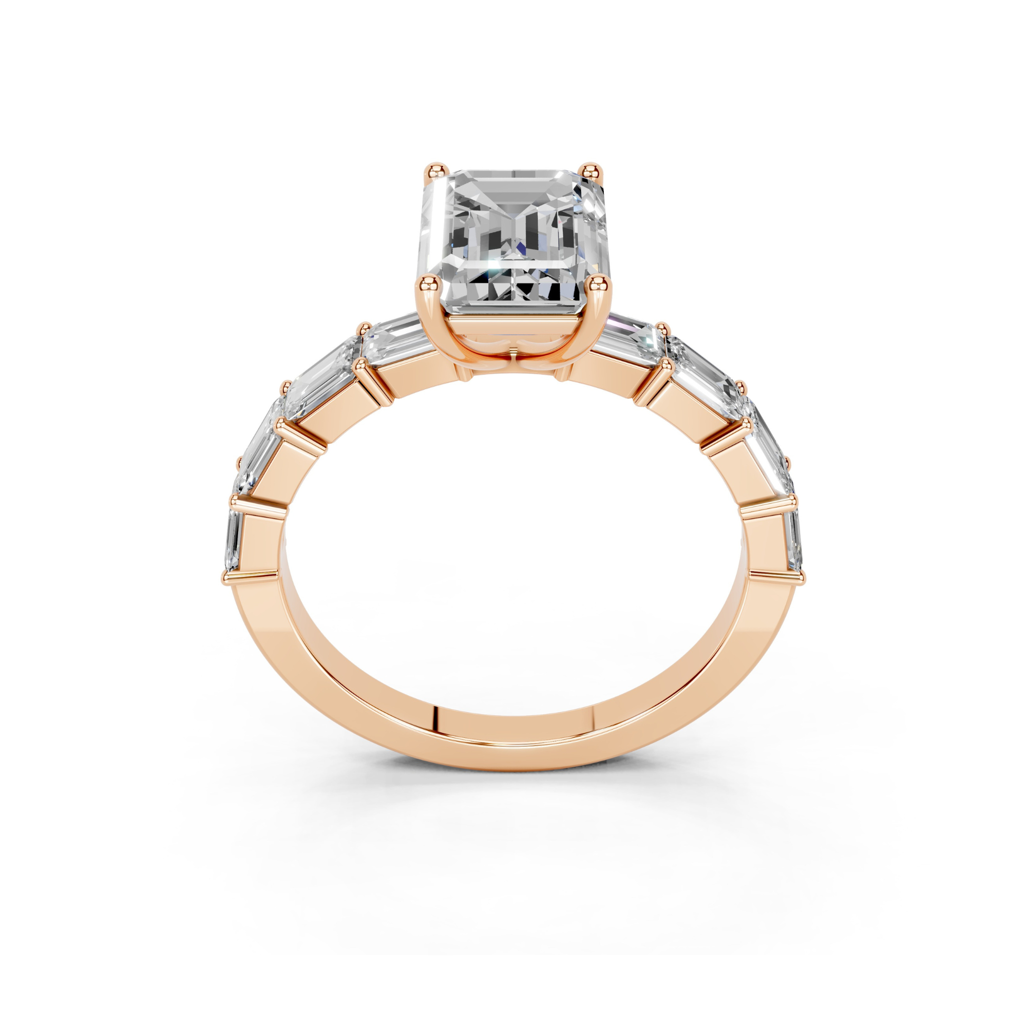 1.8 CT Emerald Cut Engagement Ring