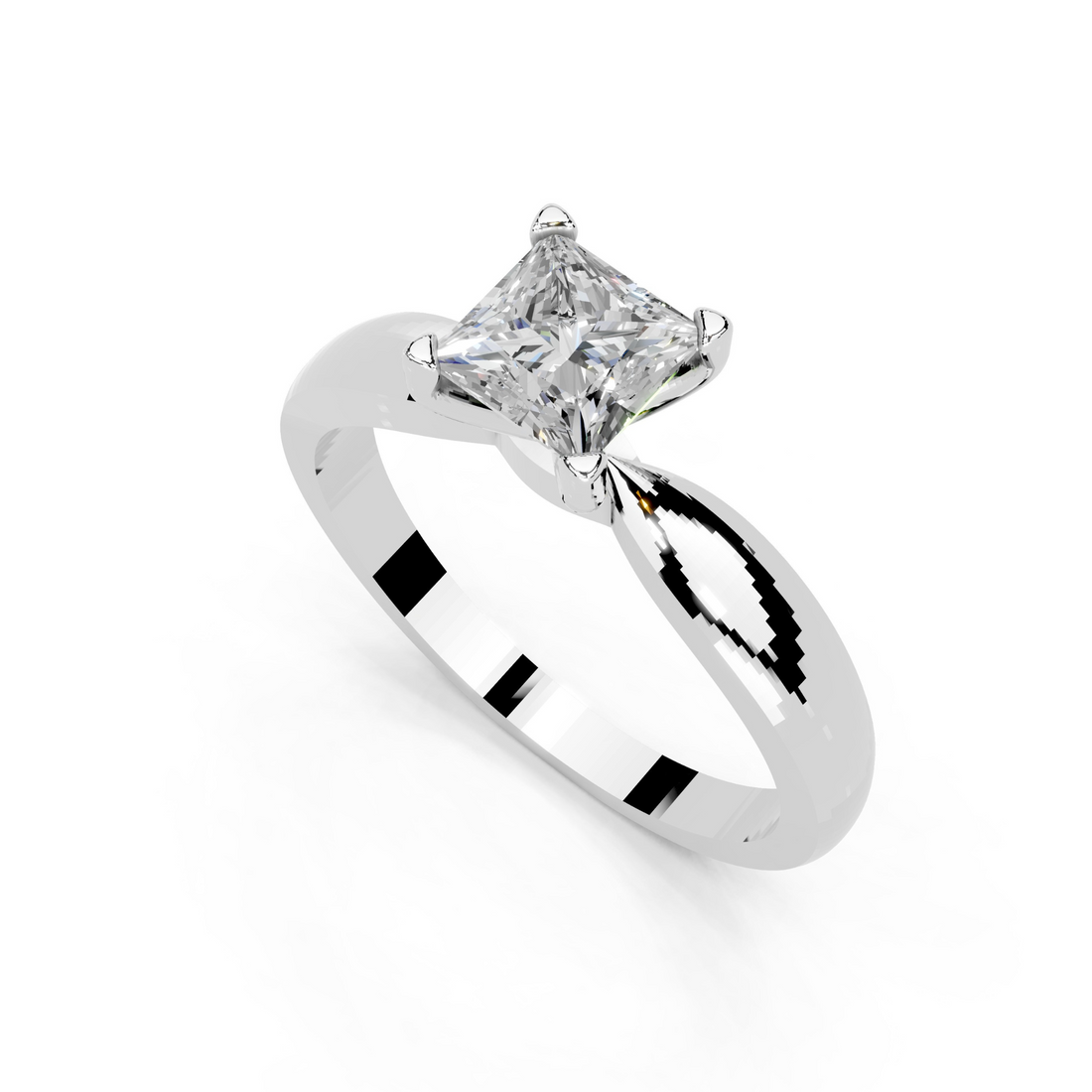 Myra Princess Solitaire Diamond Ring