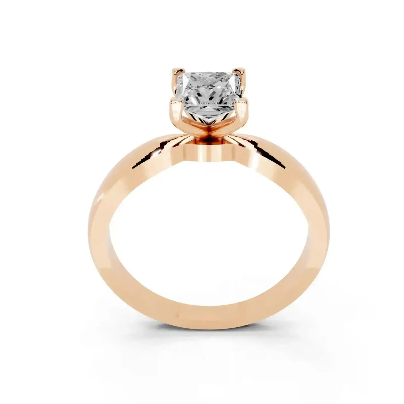 50 Cent Princess Cut Solitaire Ring