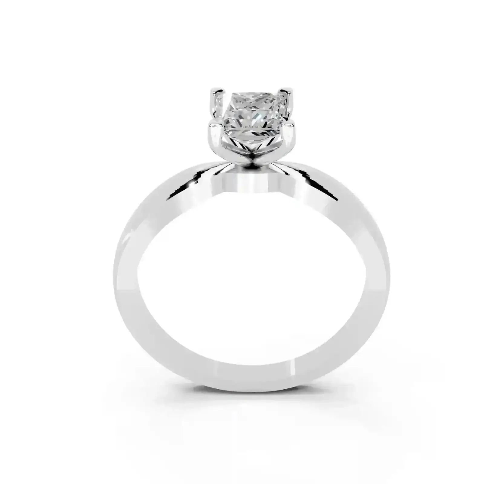 50 Cent Princess Cut Solitaire Ring