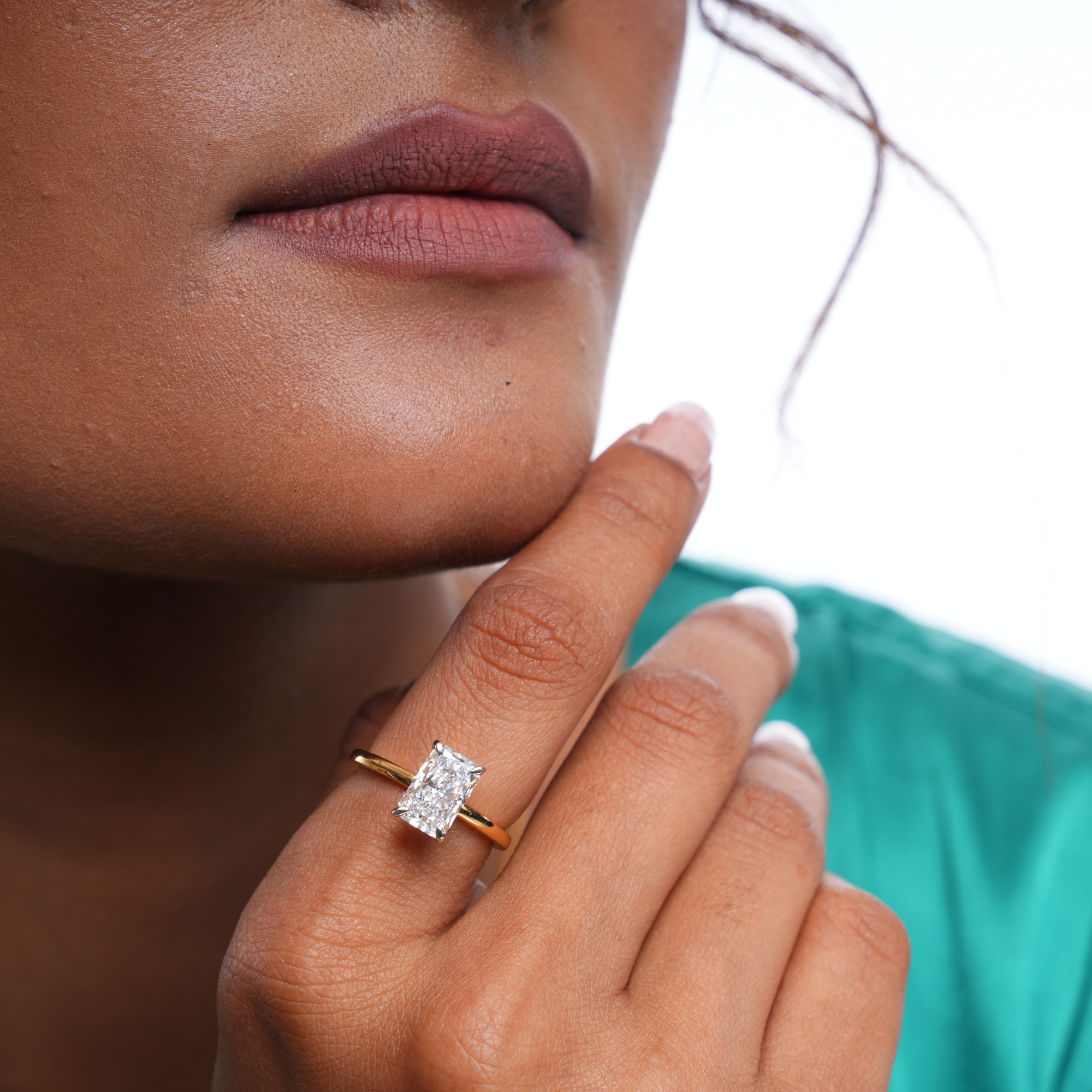 1.8 CT Radiant Cut Solitaire Ring