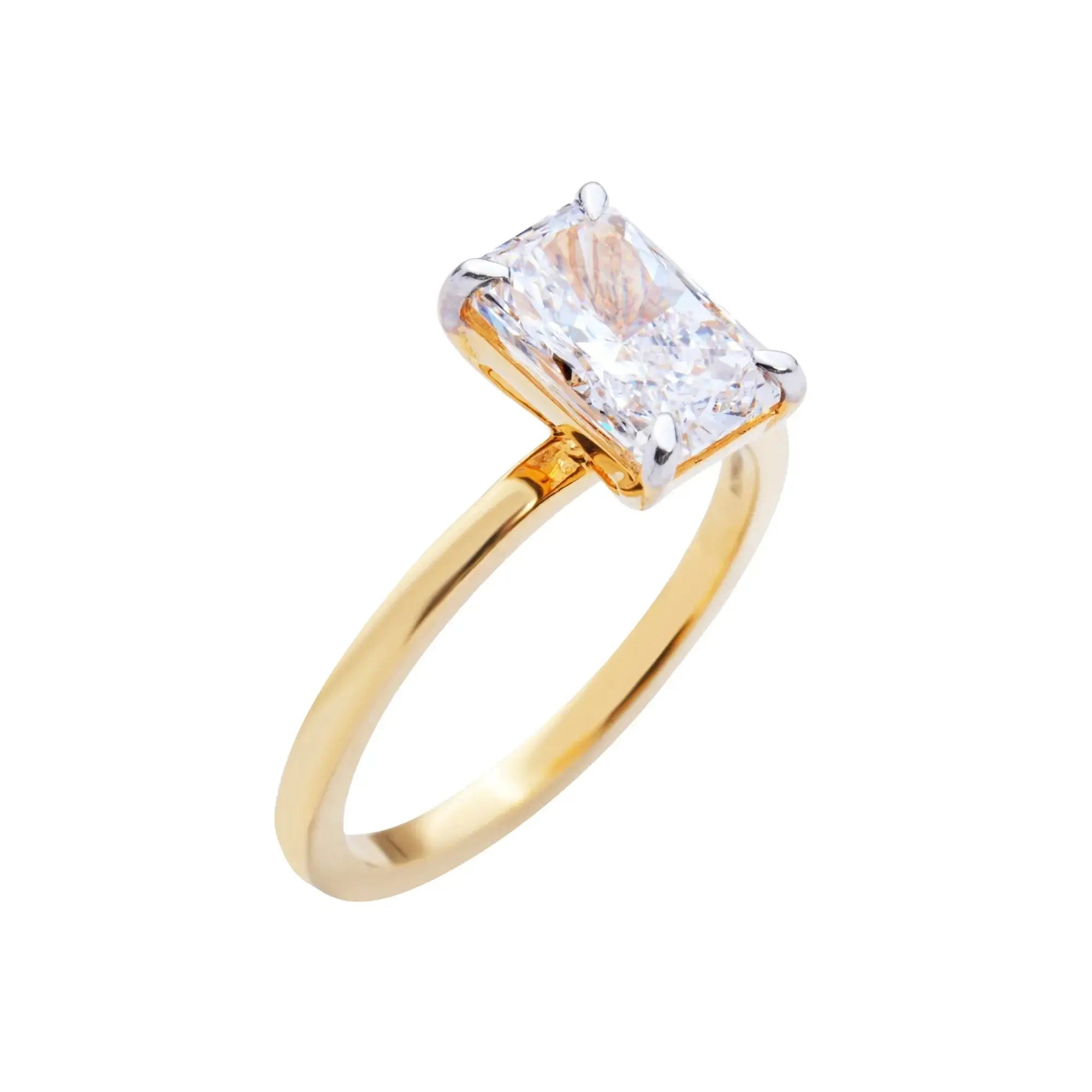 1.8 CT Radiant Cut Solitaire Ring