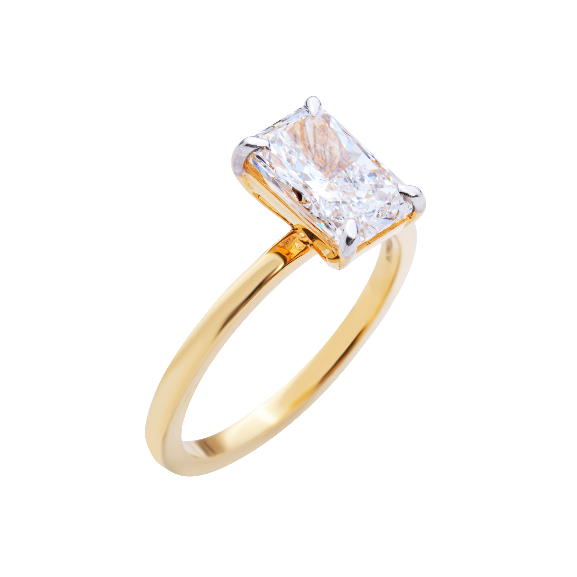 1.8 CT Radiant Cut Solitaire Ring