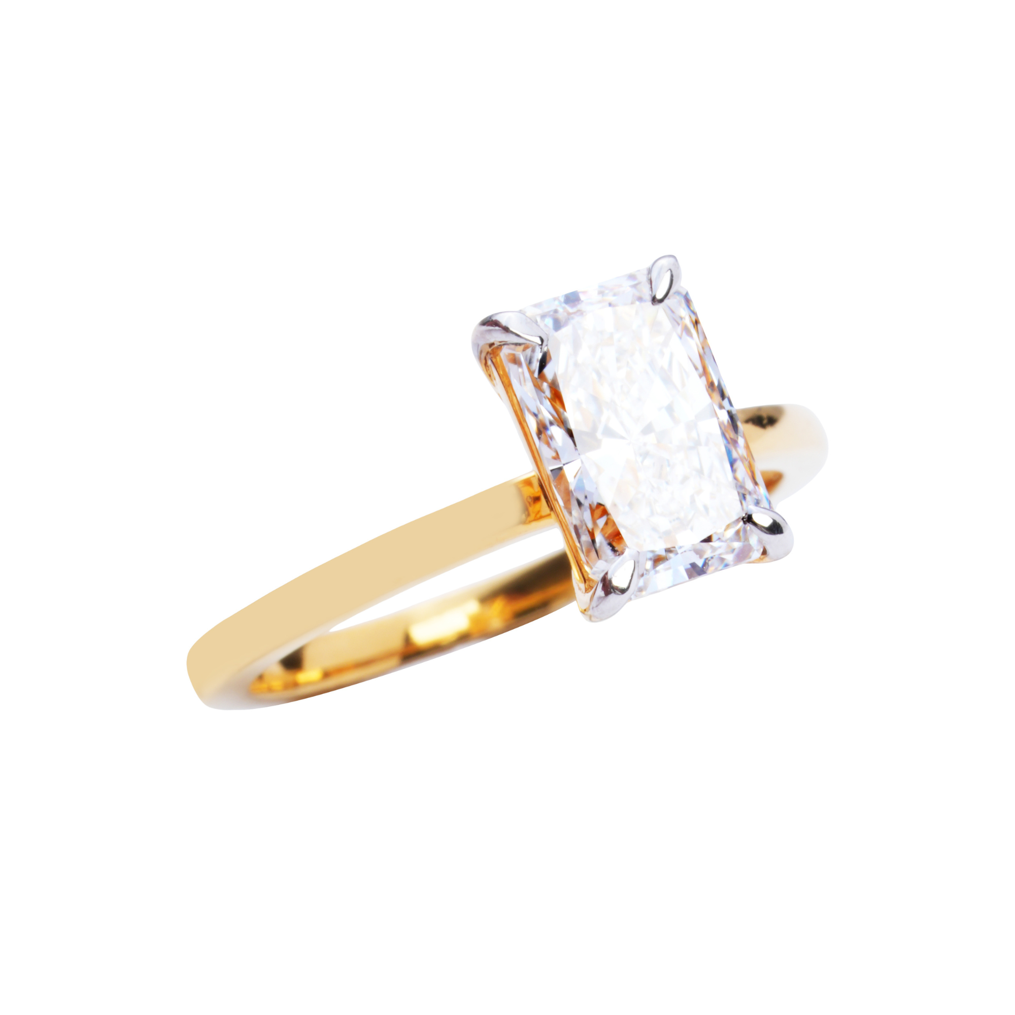 1.8 CT Radiant Cut Solitaire Ring