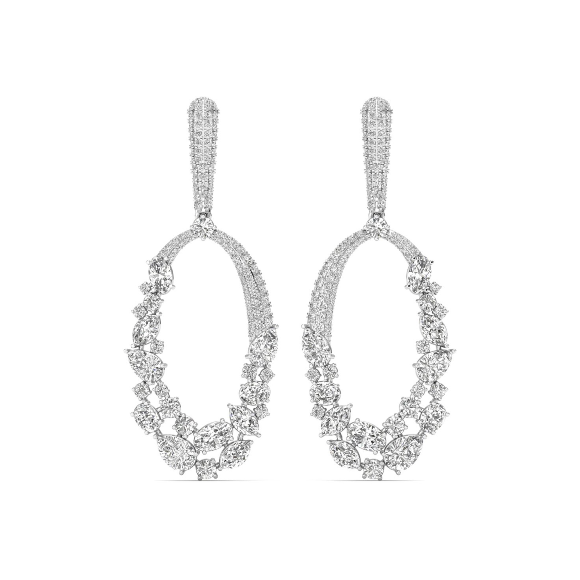 6 CT Nova Fleur Diamond Danglers