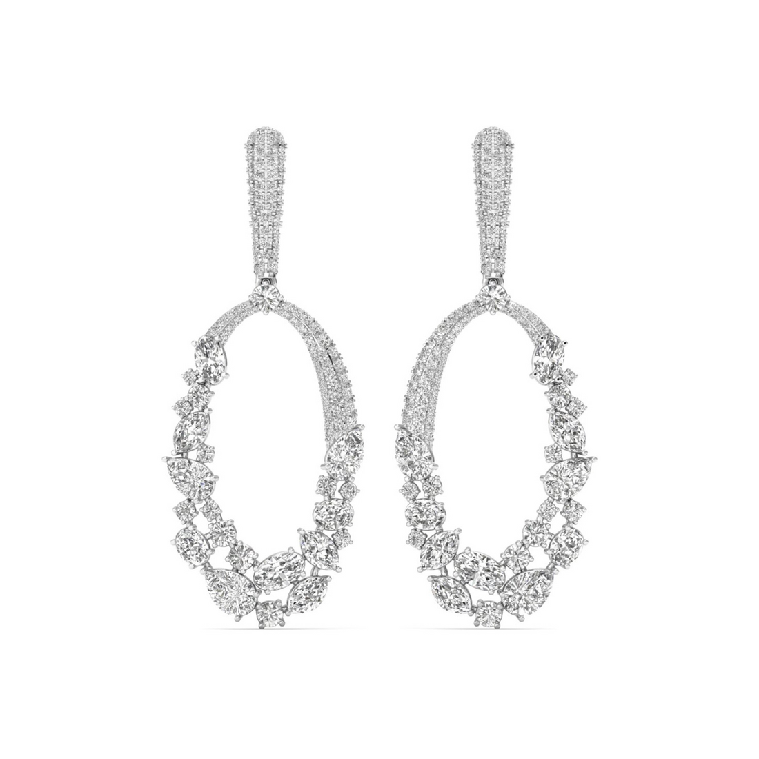 6 CT Nova Fleur Diamond Danglers