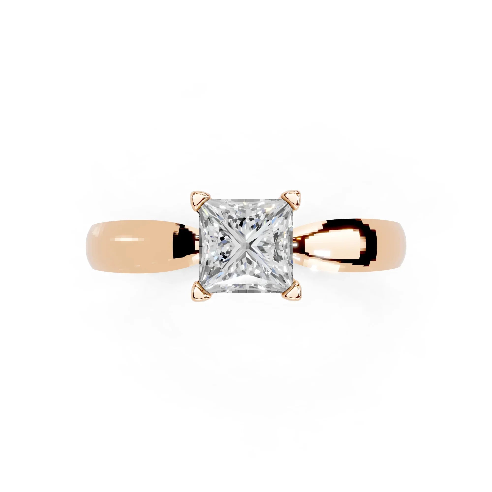 Myra Princess Solitaire Diamond Ring