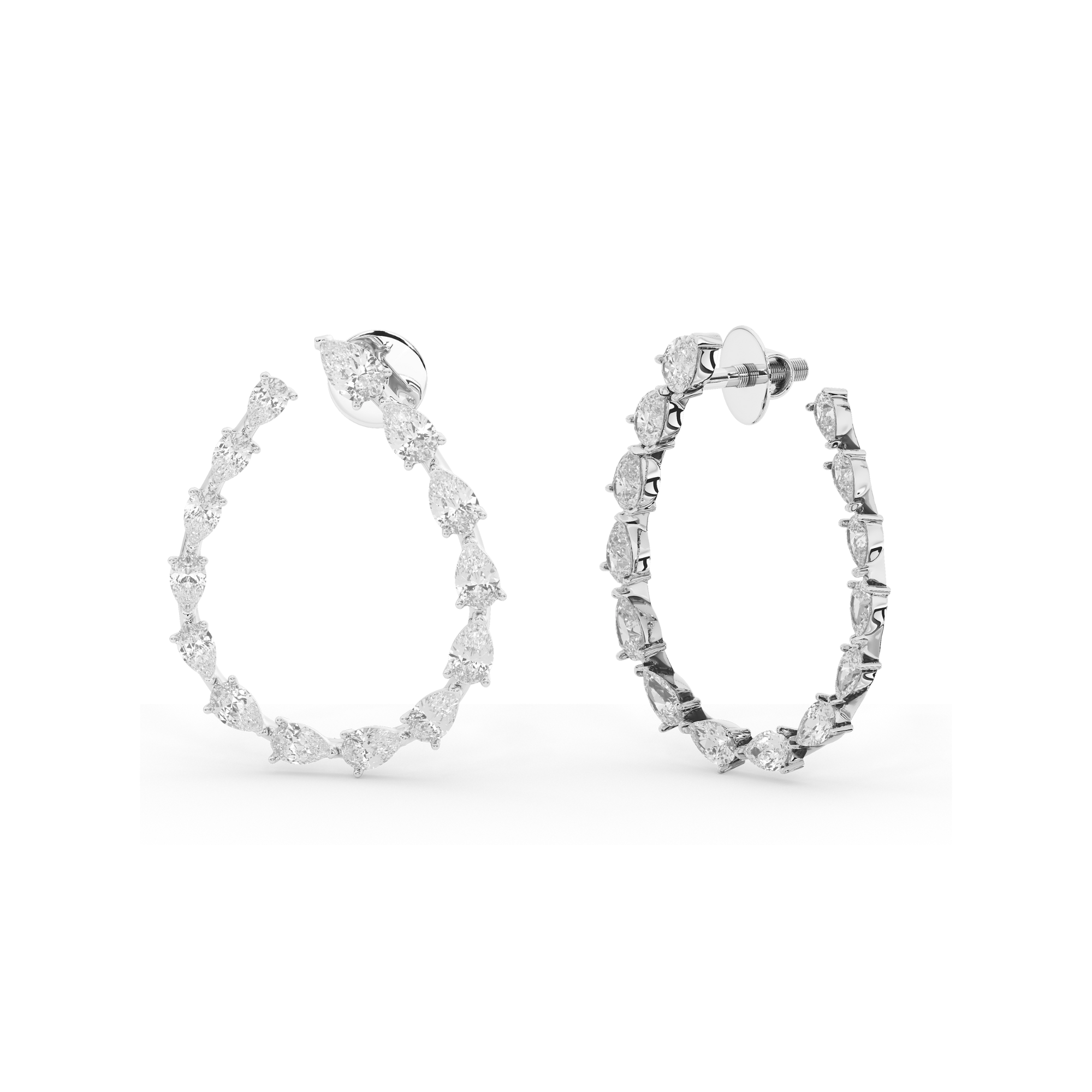 Duchess Arc Pear Hoops