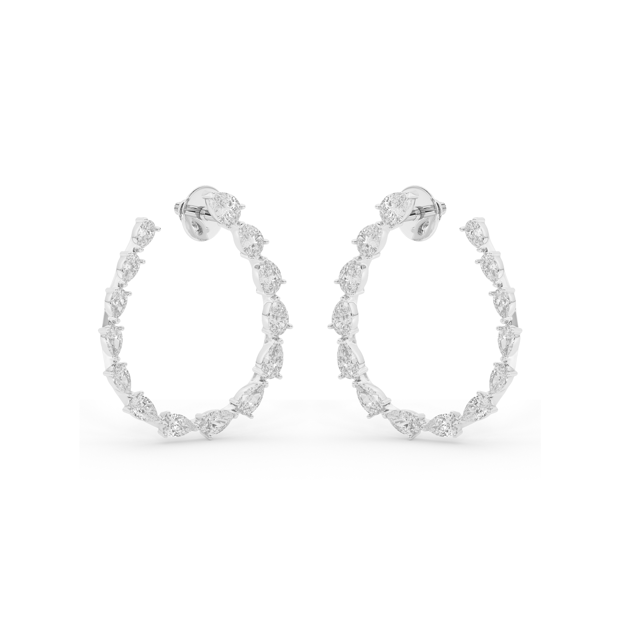 Duchess Arc Pear Hoops