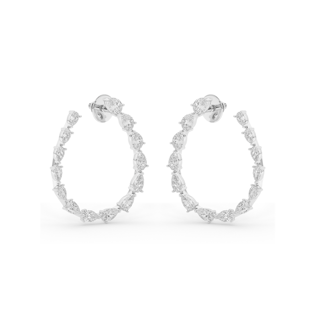 Duchess Arc Pear Hoops
