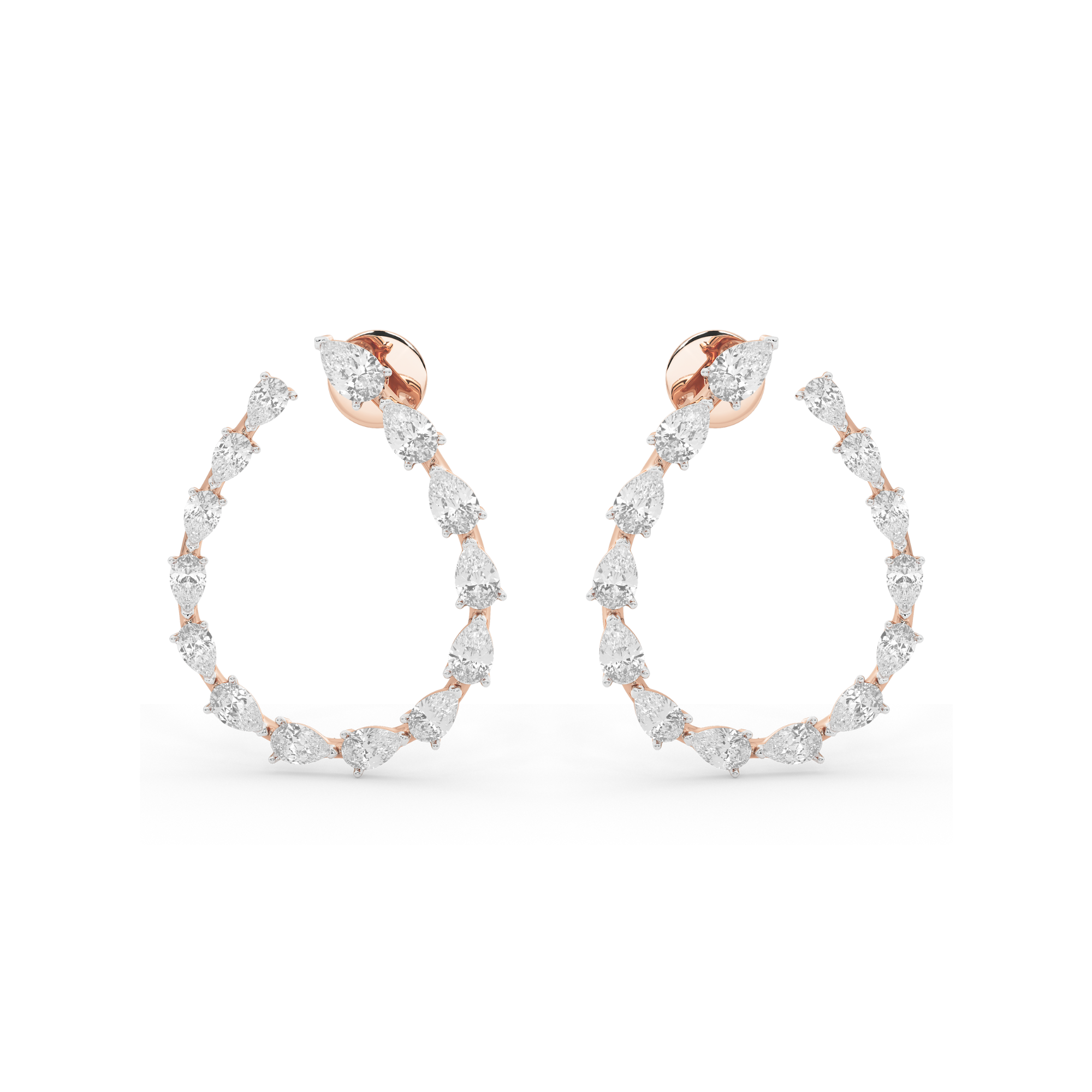 Duchess Arc Pear Hoops