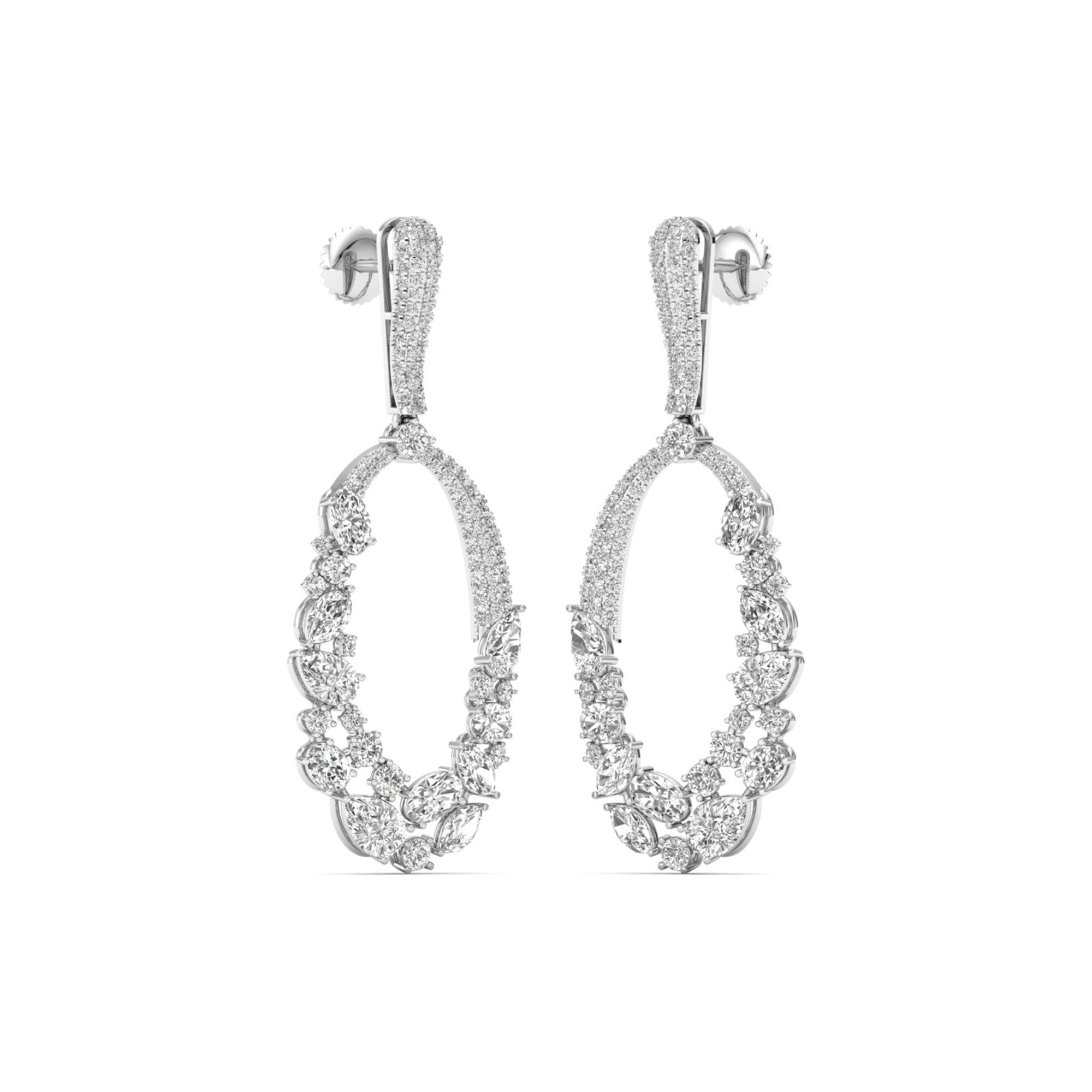 6 CT Nova Fleur Diamond Danglers