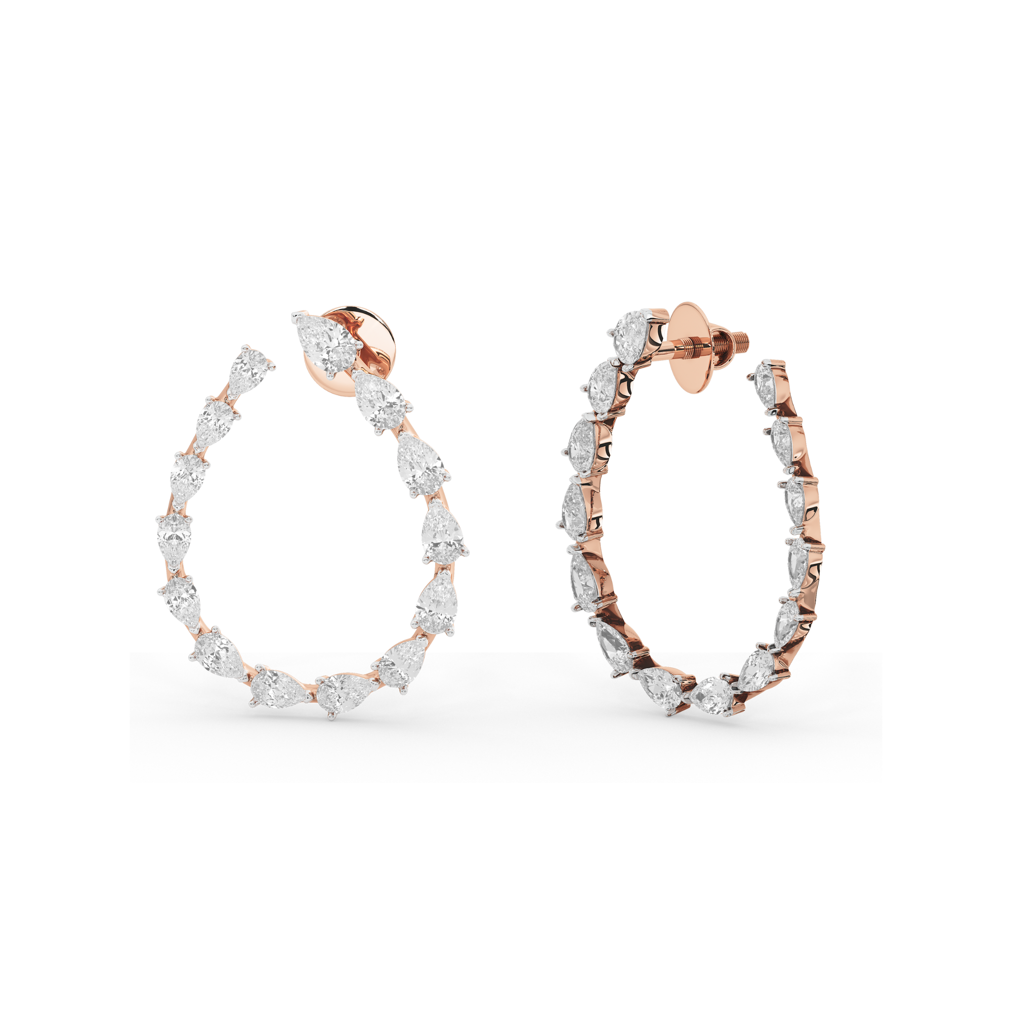 Duchess Arc Pear Hoops