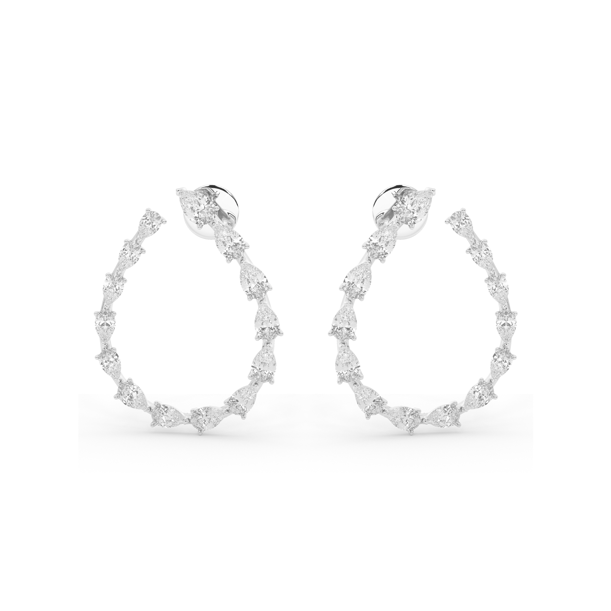 Duchess Arc Pear Hoops