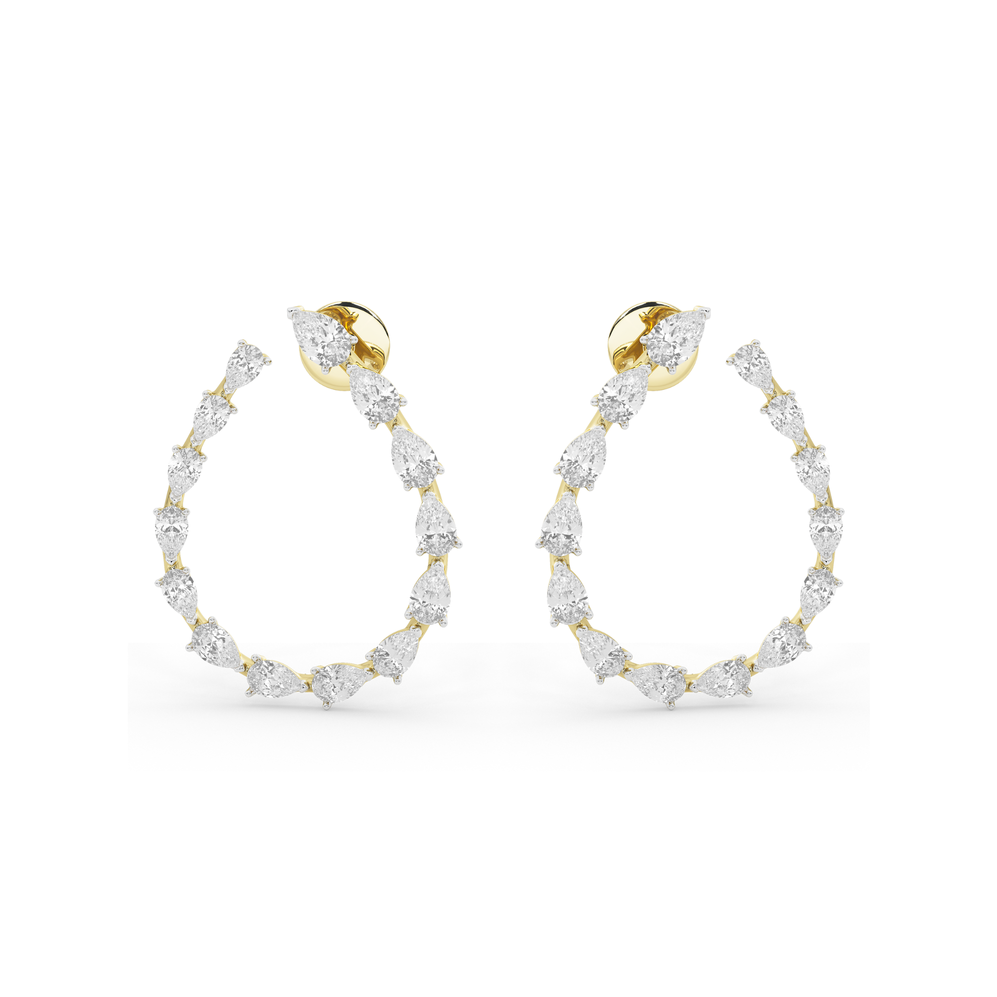 Duchess Arc Pear Hoops