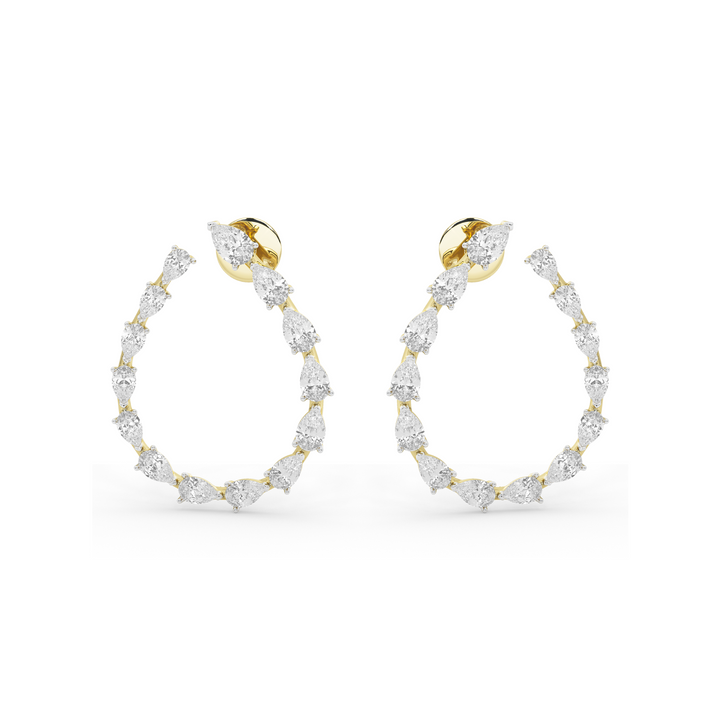 Duchess Arc Pear Hoops
