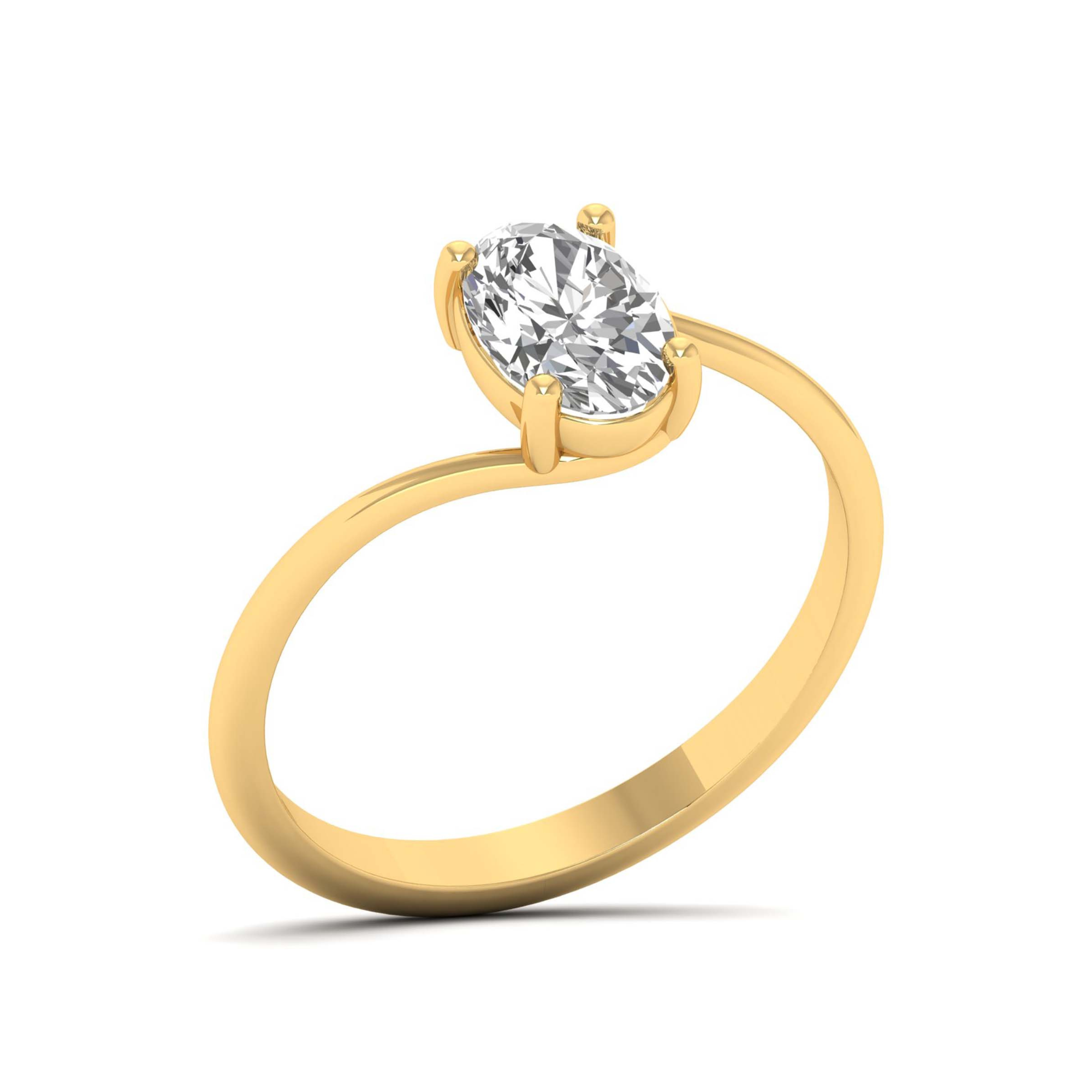 Charmante Oval Diamond Ring