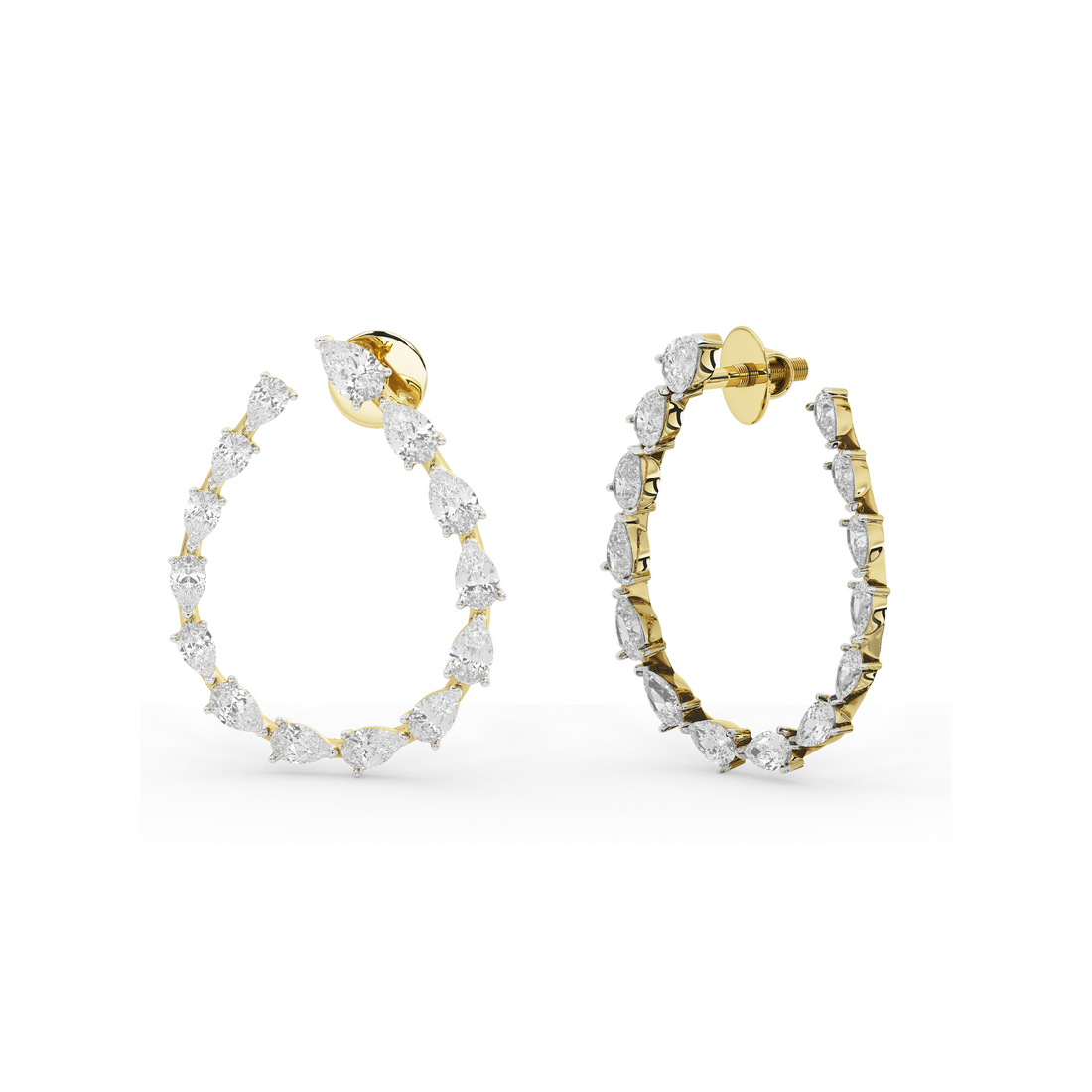 Duchess Arc Pear Hoops
