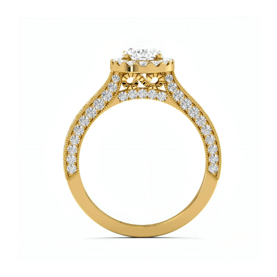 1 CT Victorian Oval Diamond Ring