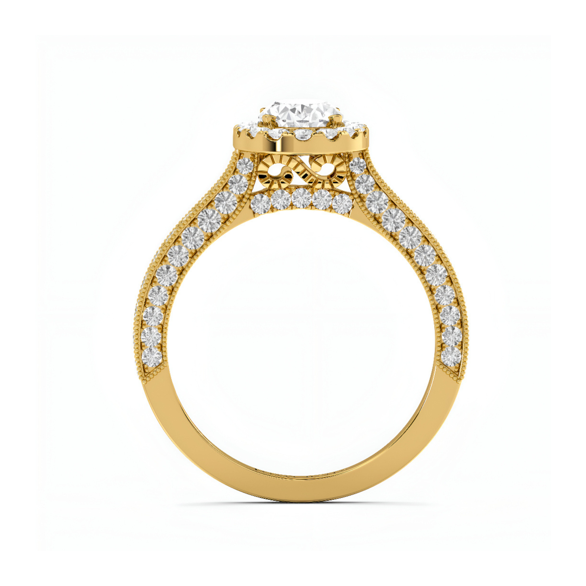 1 CT Victorian Oval Diamond Ring