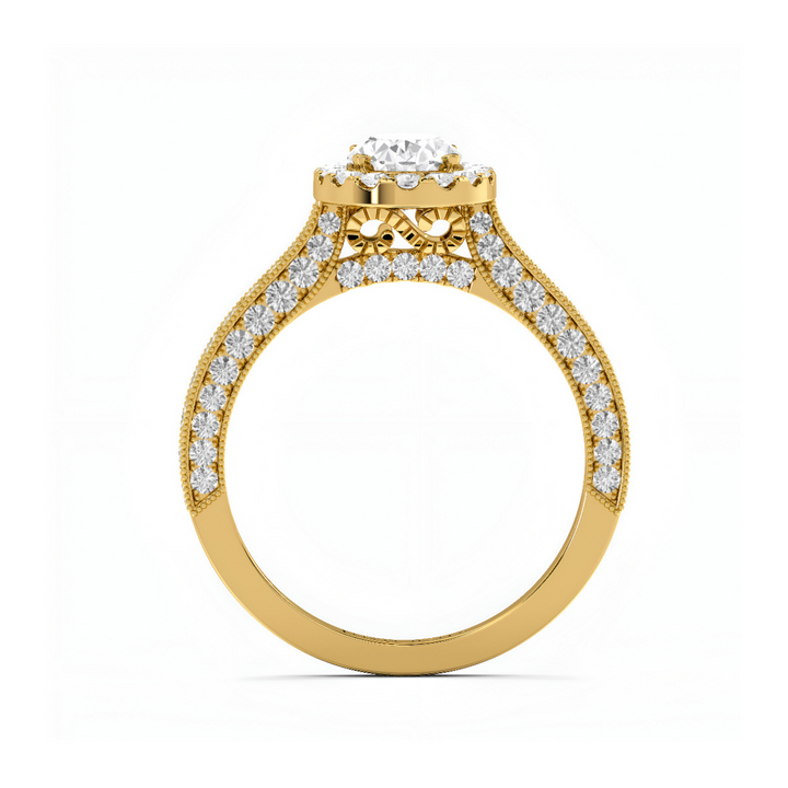 1 CT Victorian Oval Diamond Ring