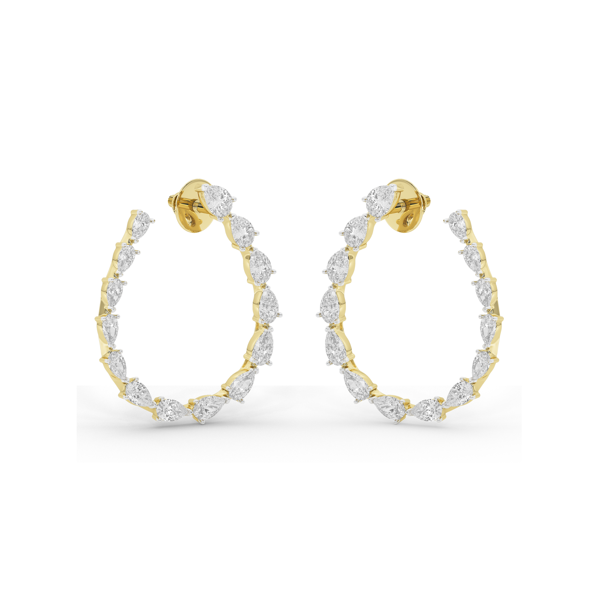Duchess Arc Pear Hoops