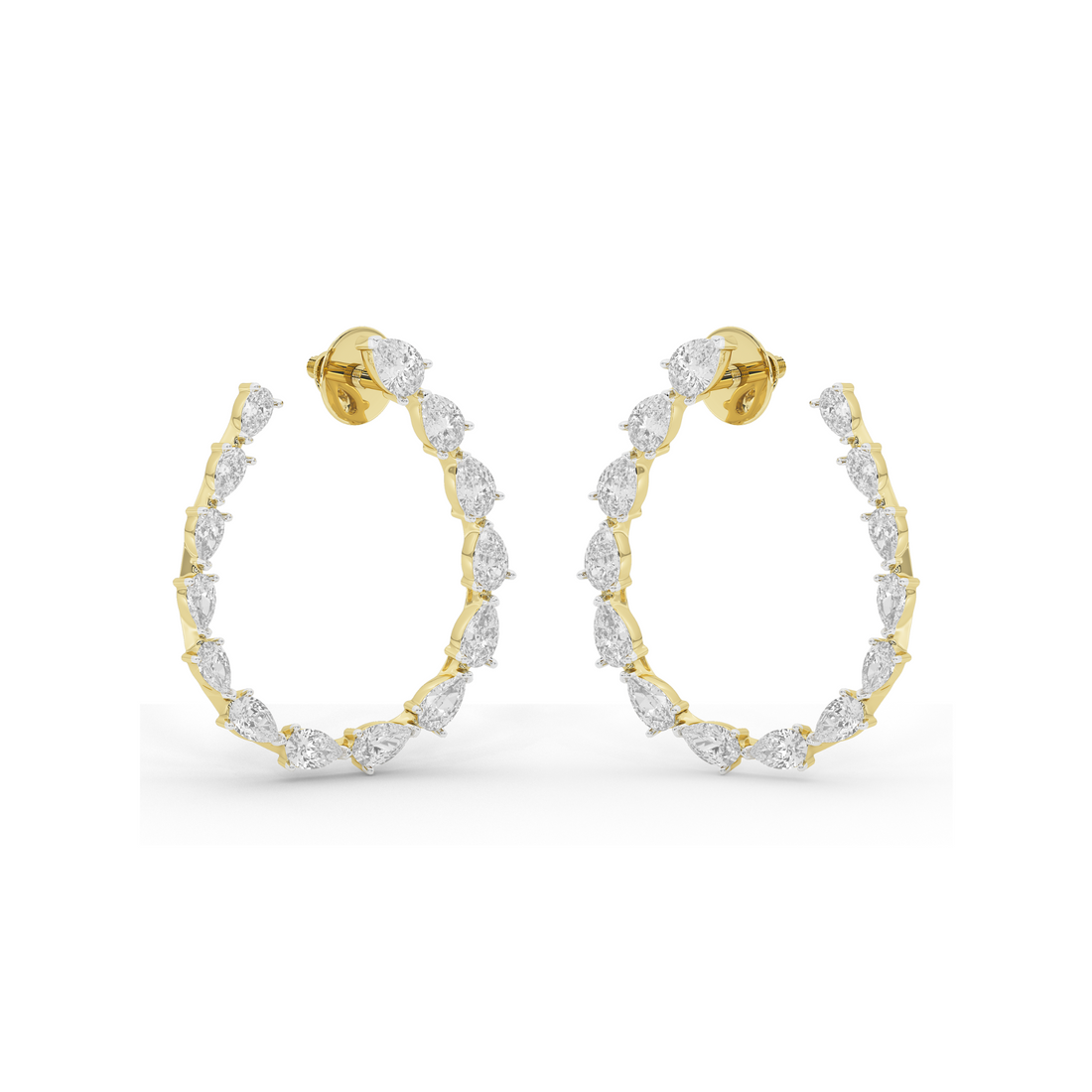 Duchess Arc Pear Hoops
